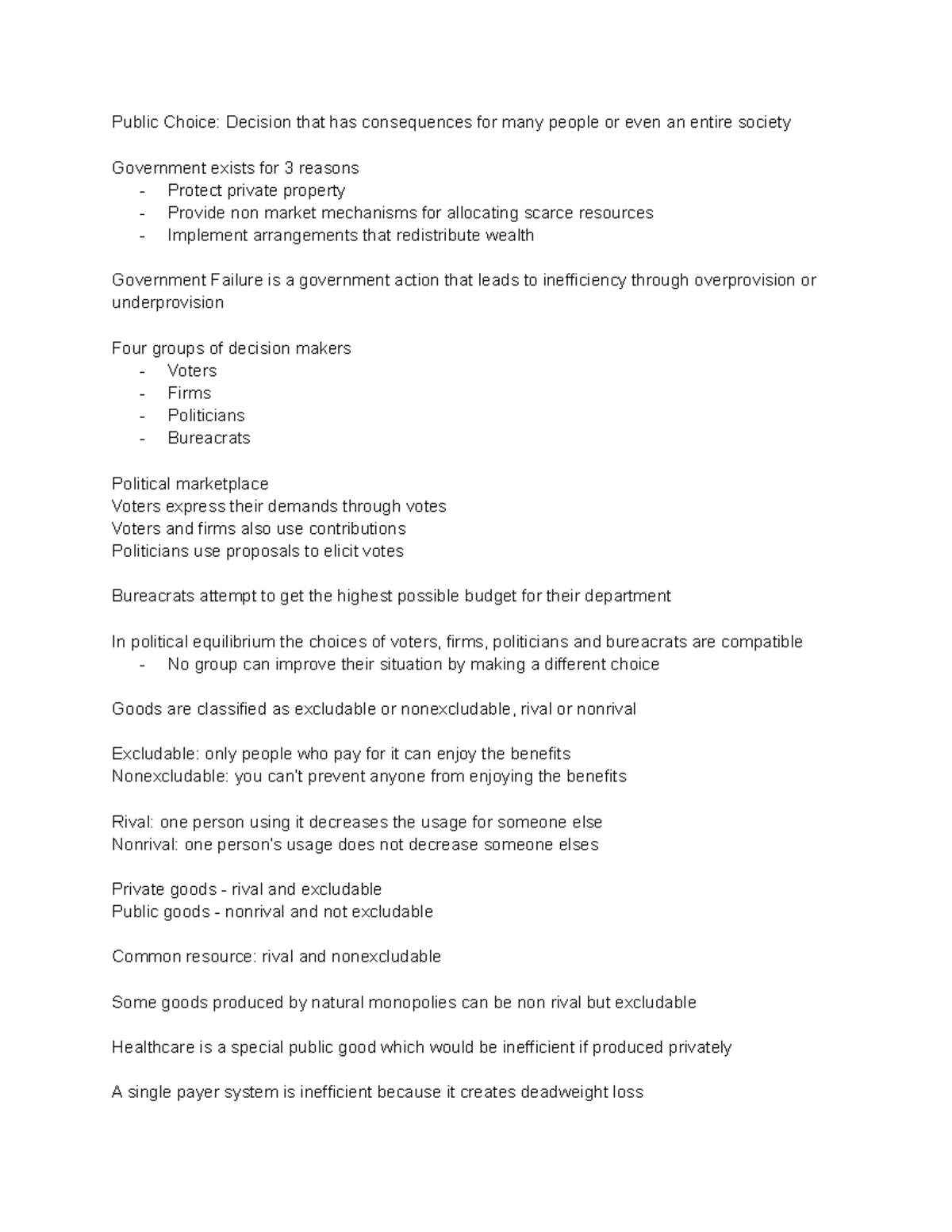 Chapter 16 Public Choice - Public Choice: Decision That Has ...