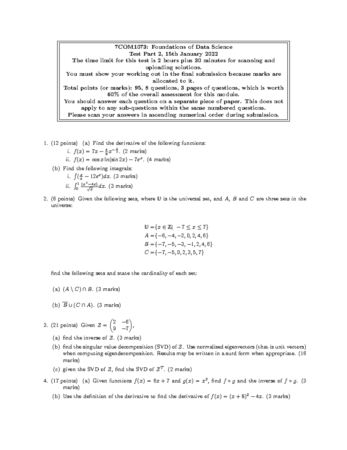 Final assesment part-2 of FDS - 7COM1073: Foundations of Data Science ...