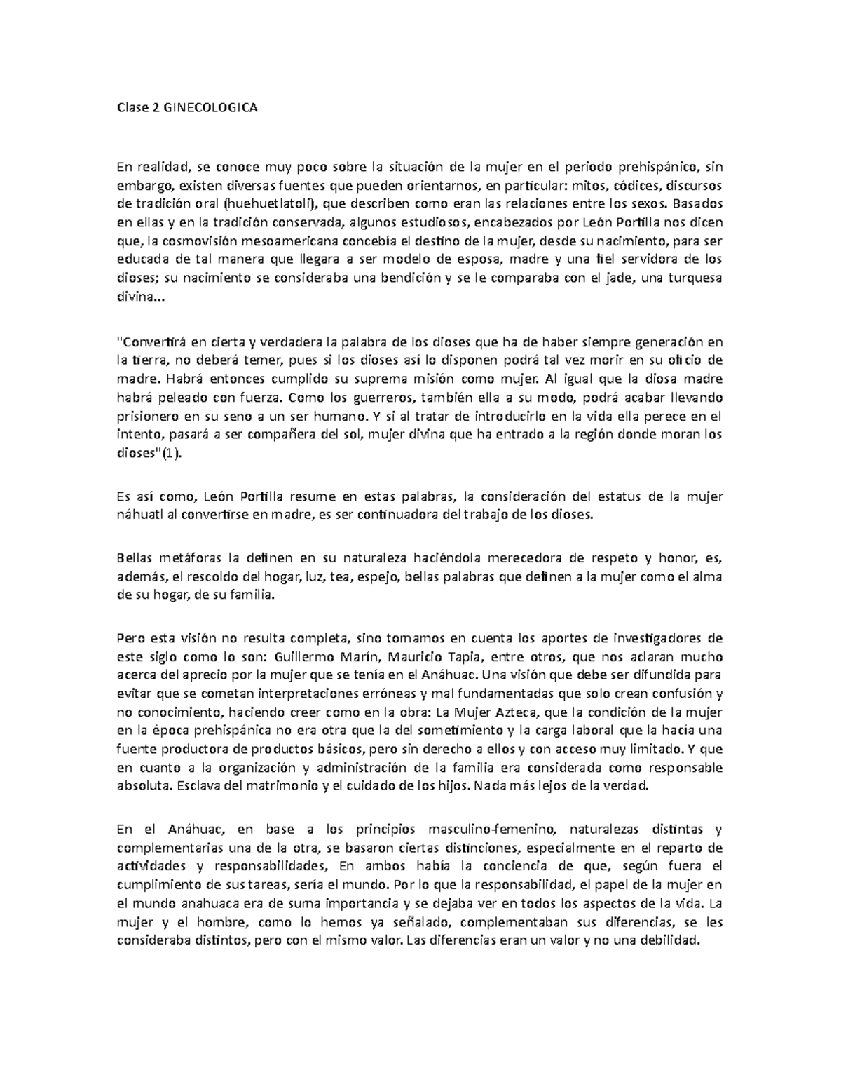 La historia de la ginecologia Clase 2 GINECOLOGICA En realidad, se conoce muy poco sobre la