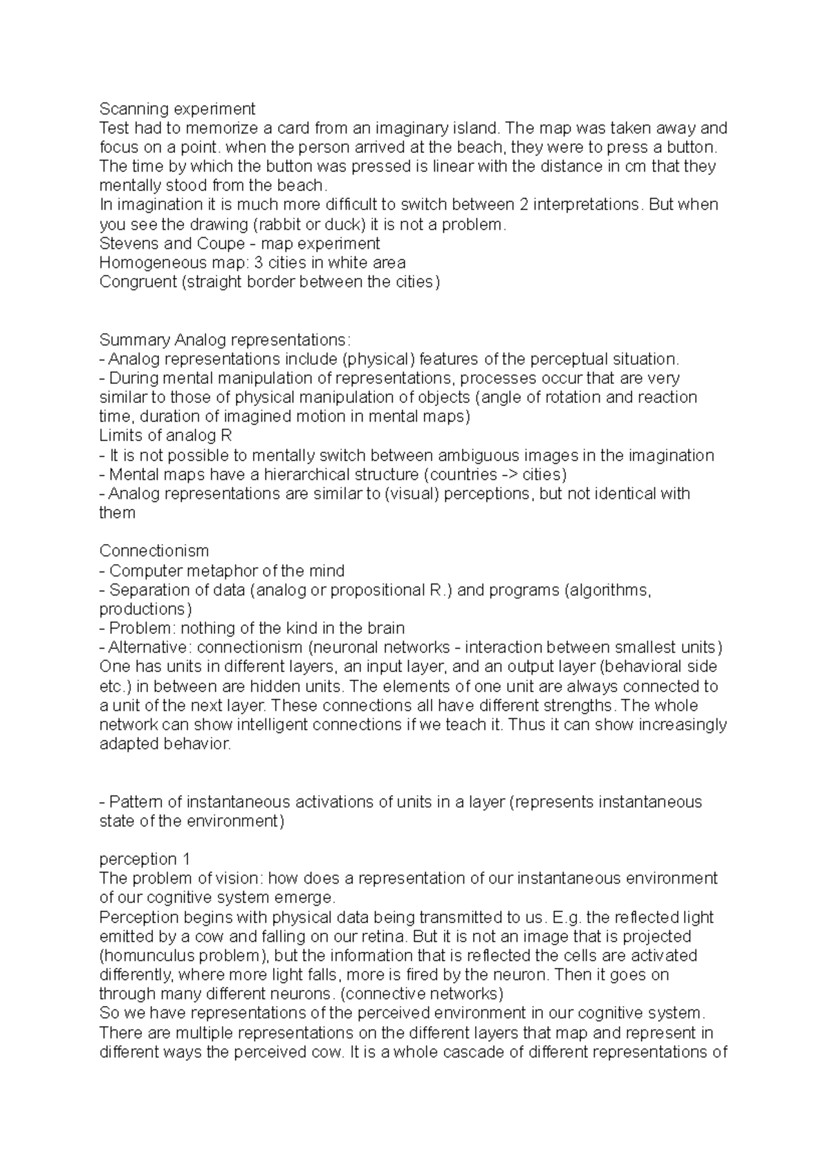 Scanning experiment - Cognitive Psychology - Scanning experiment Test ...