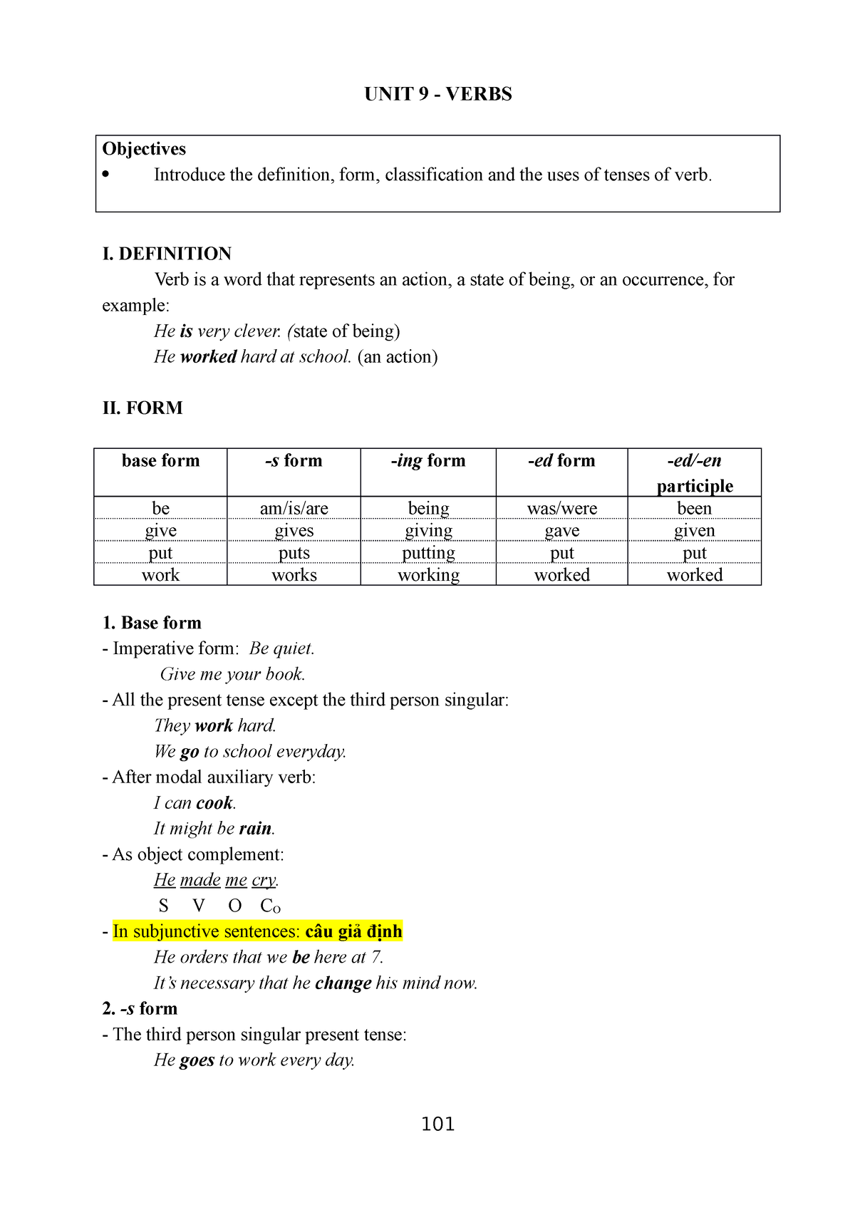 u9-verb-tenses-exercises-unit-9-verbs-objectives-introduce-the