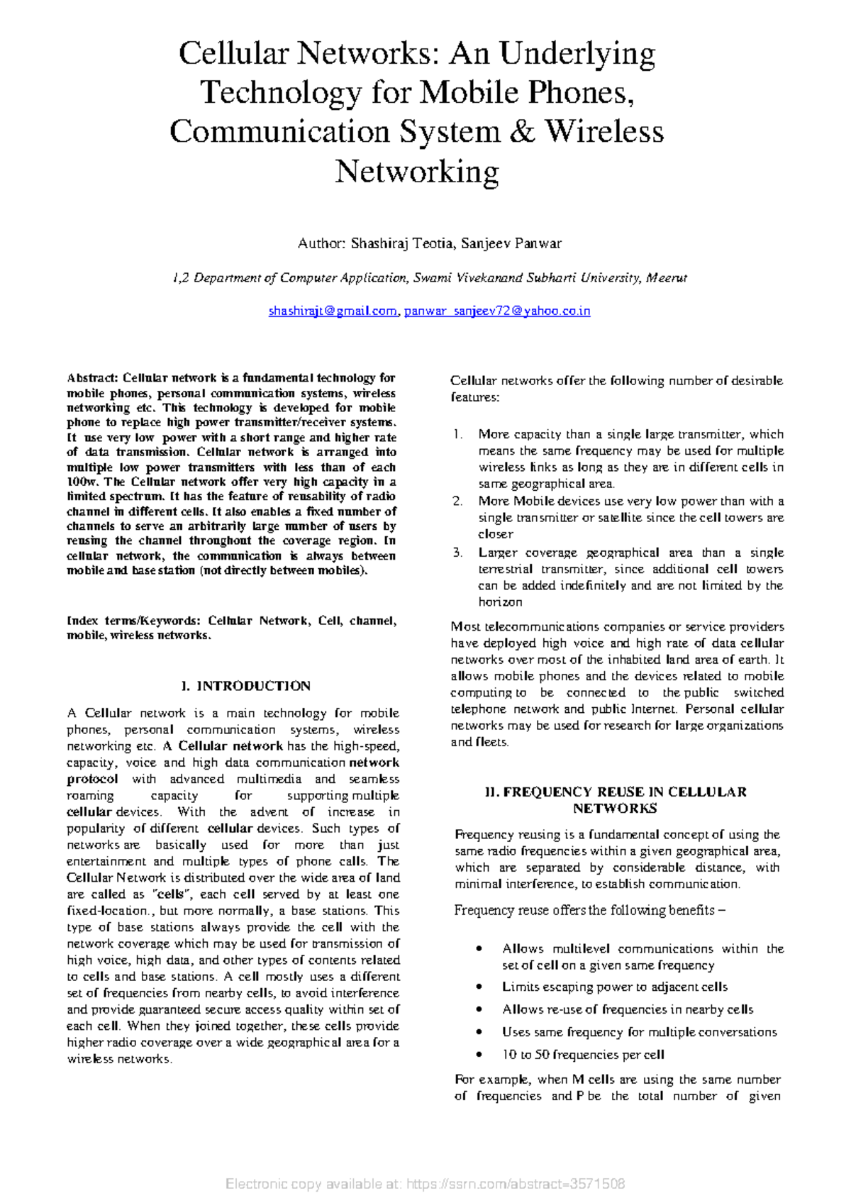 SSRN-id3571508 - paper - Abstract: Cellular network is a fundamental ...