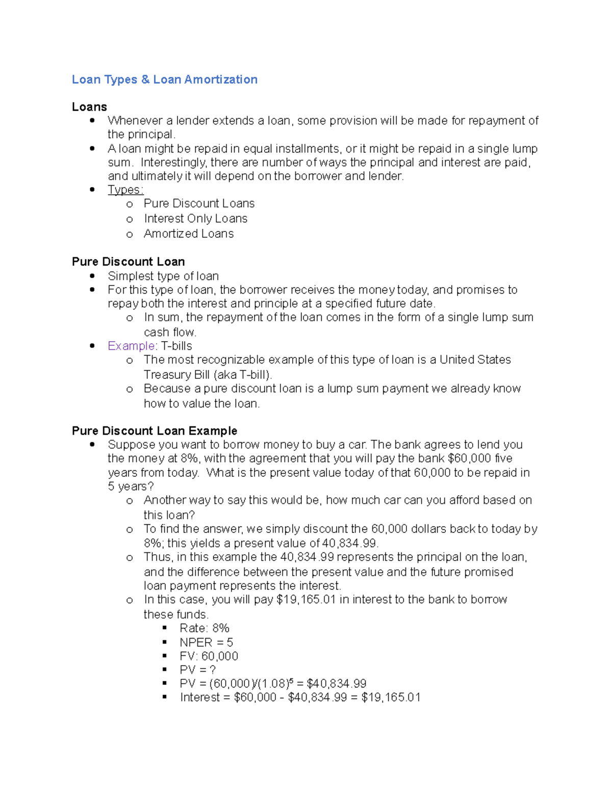 literature review on types of loans