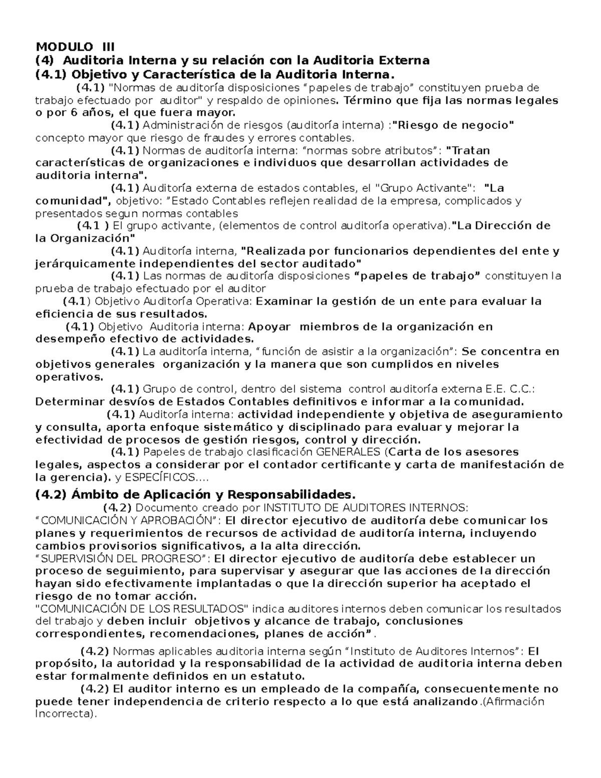 2DO PARCIAL AUDITORIA 2 - MODULO III (4) Auditoria Interna y su ...