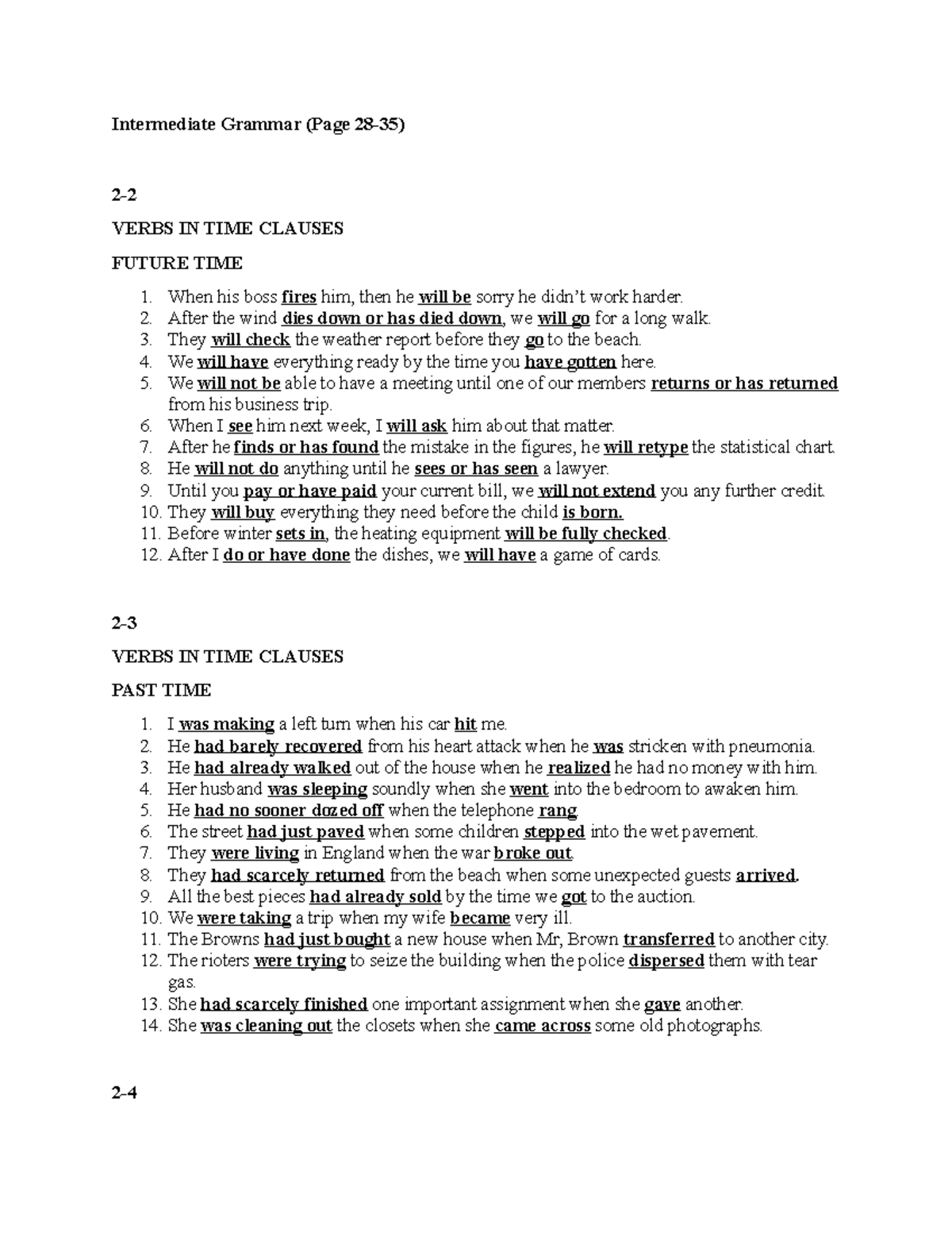 Intermediate Grammar (28-35) - Intermediate Grammar (Page 28-35) 2 ...