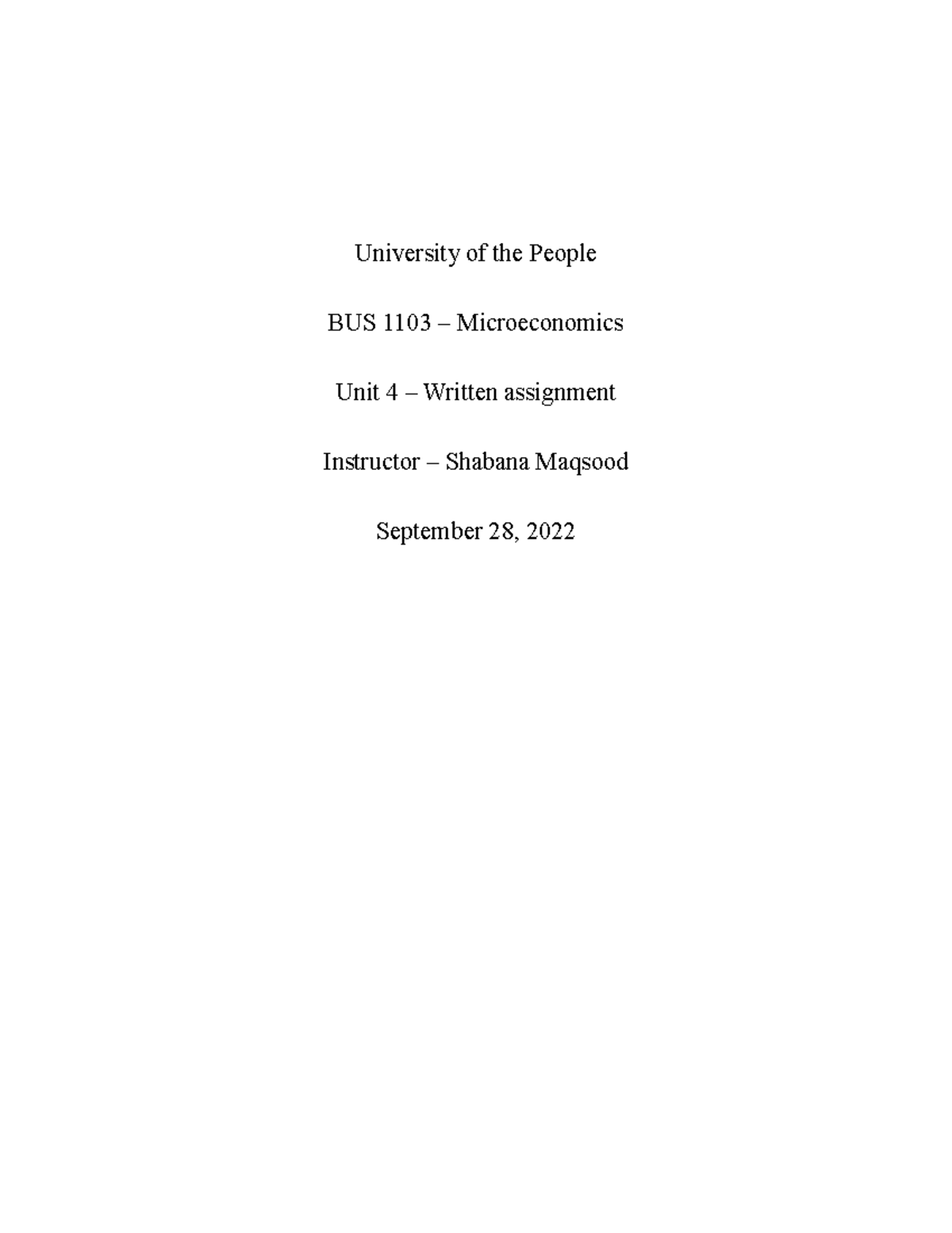 Bus 1103 Wa4 - Bus 1103 Written Assignment - University Of The People ...