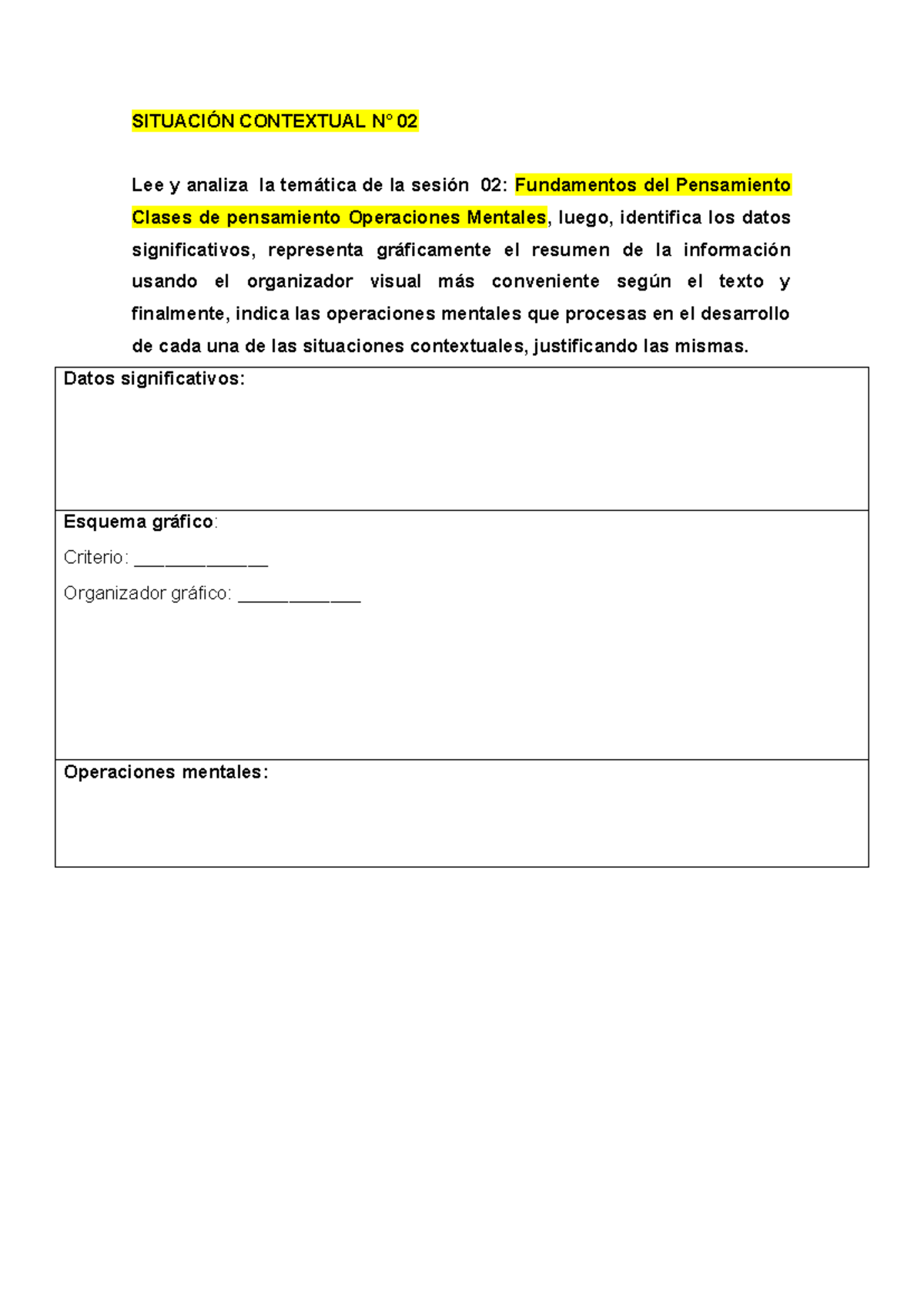 Situación Contextual Logico SituaciÓn Contextual N° 02 Lee Y Analiza