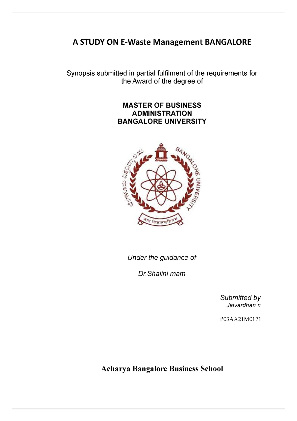 phd thesis on e waste management