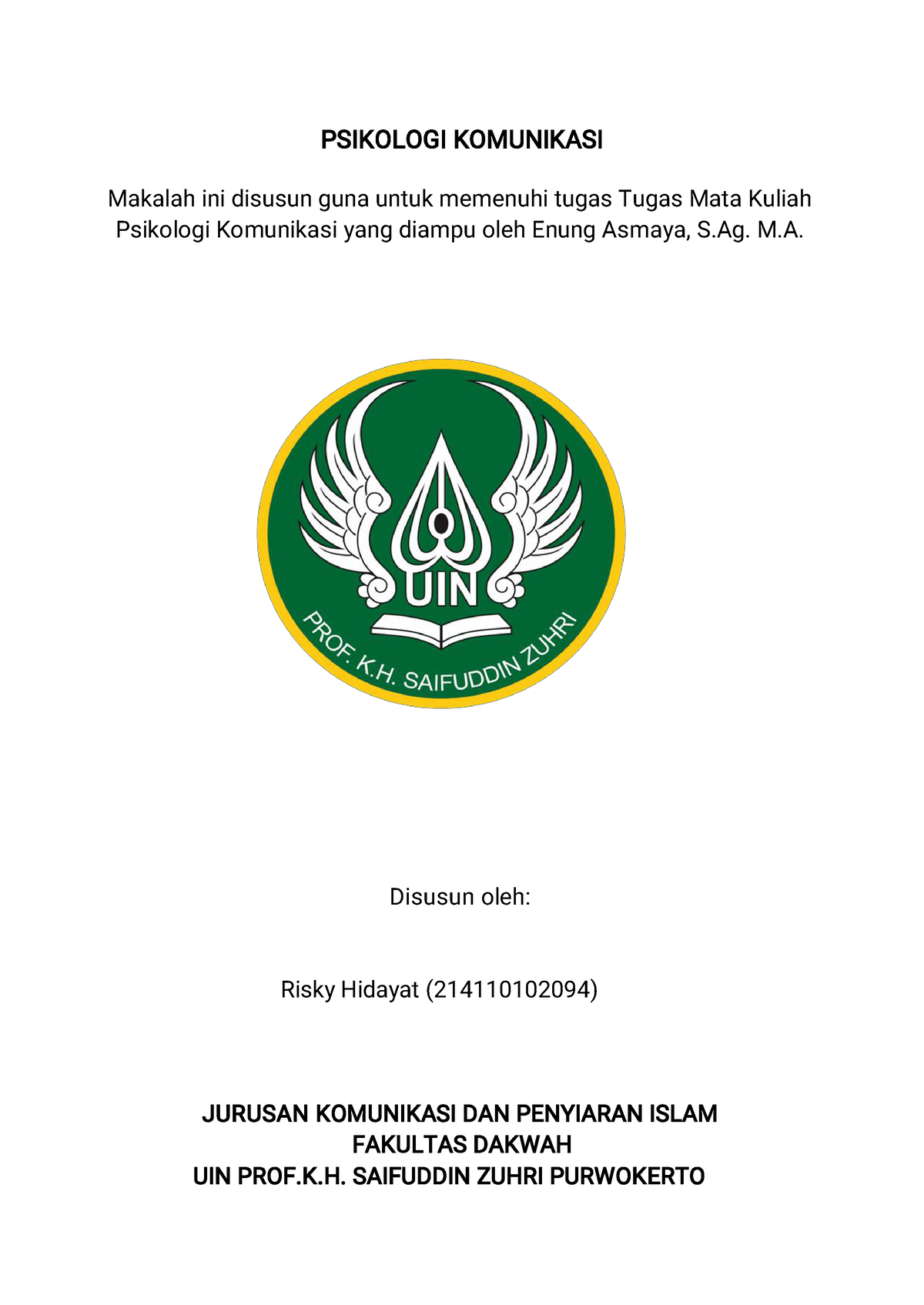 Handout Mata Kuliah Psikologi Komunikasi Tugas Kimochi Porn Sex Picture