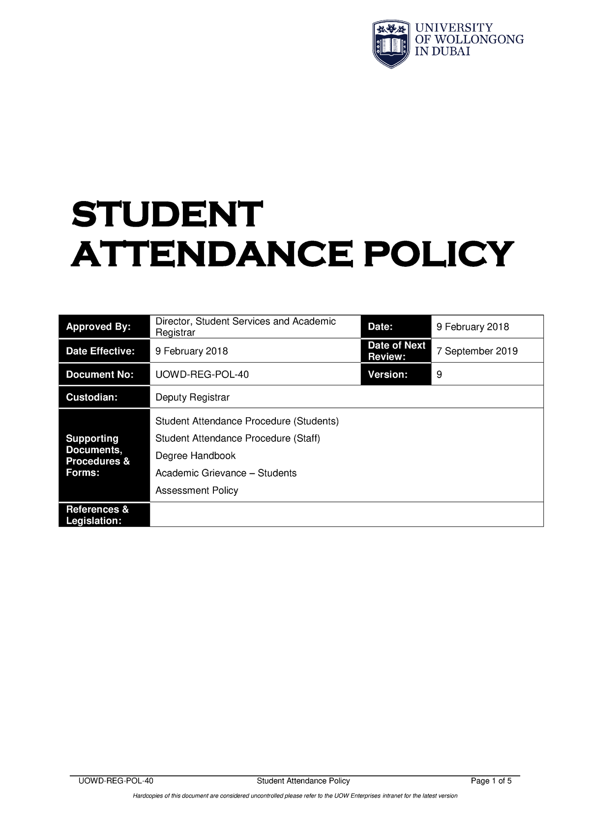 student assignment policy