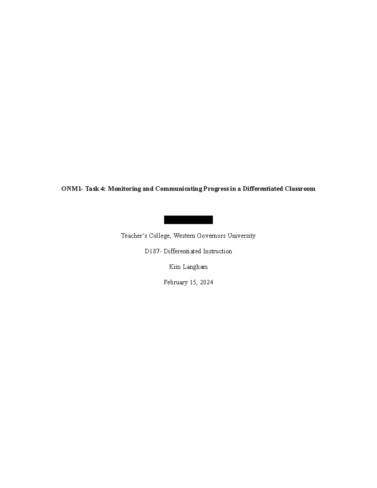 D187- Task 4 - Passed - ONM1- Task 4: Monitoring and Communicating ...