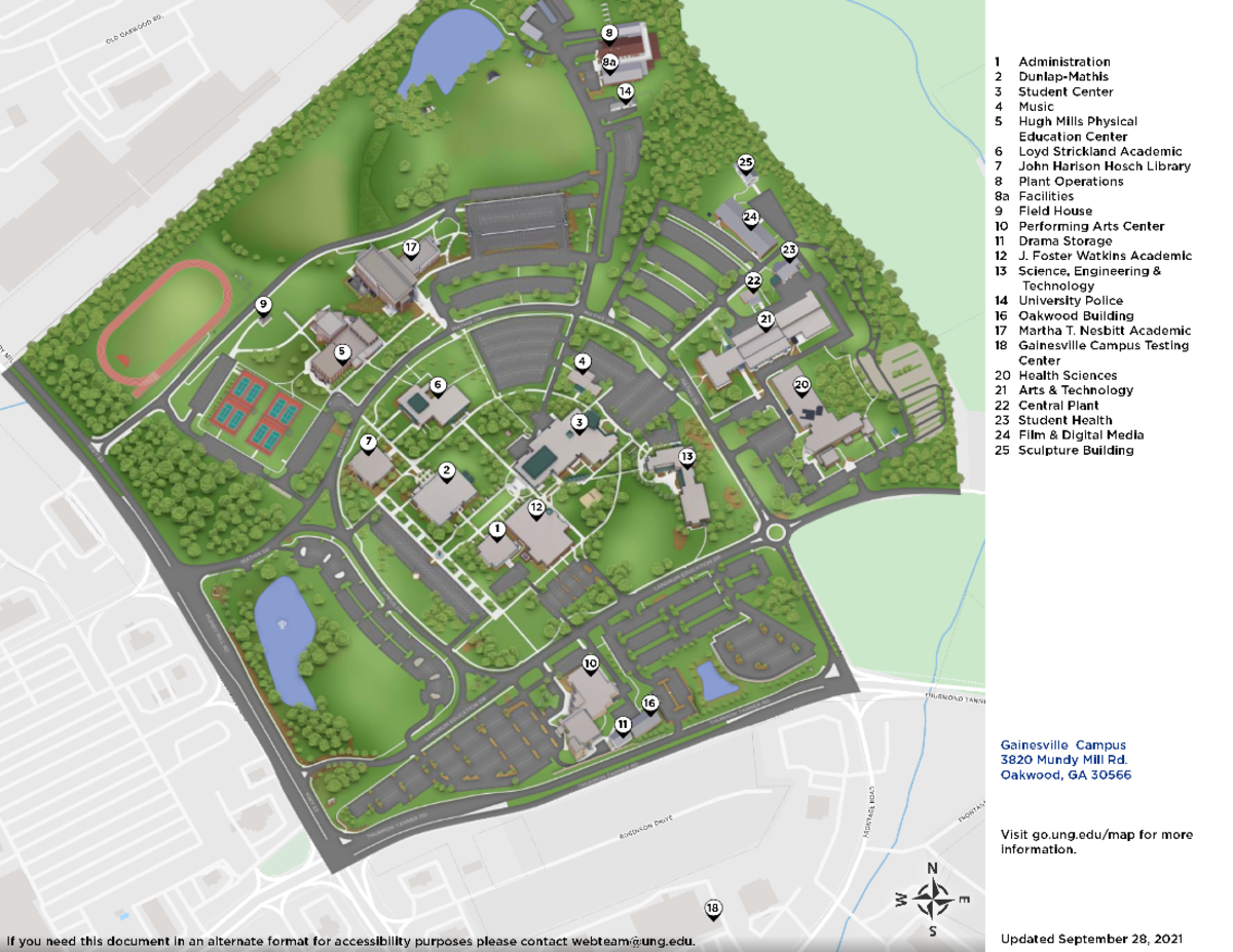 Gainesville-3D-Campus - 8 8a 1 Administration 2 14 3 Student Center 4 ...