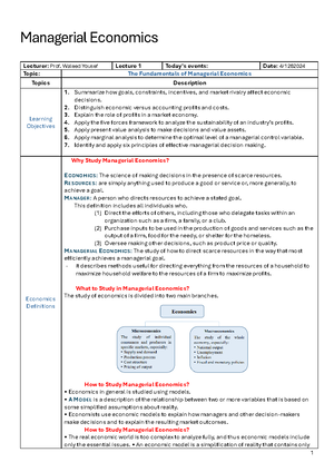 Managerial Economics Final Exam - Managerial Economics Final Exam ...