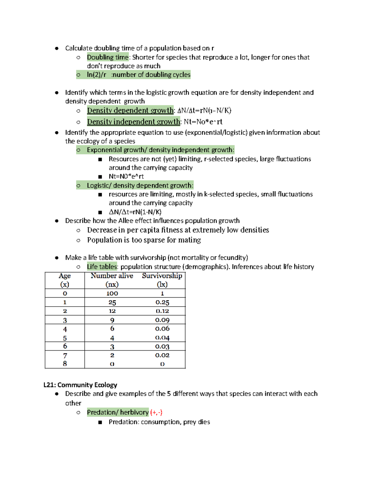 UCSD BIO learning objectives 20 - Calculate doubling time of a ...