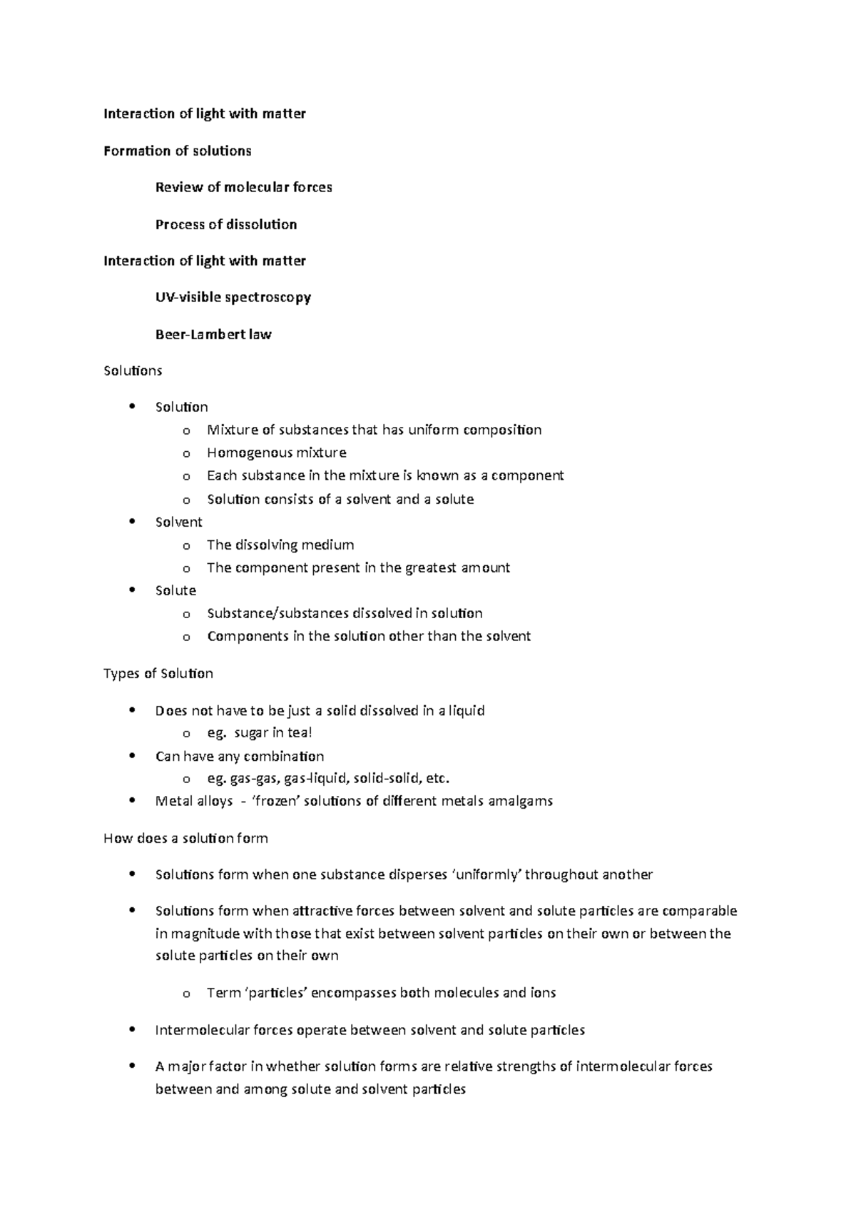 Matter 3 - mat 3 - Interaction of light with matter Formation of ...