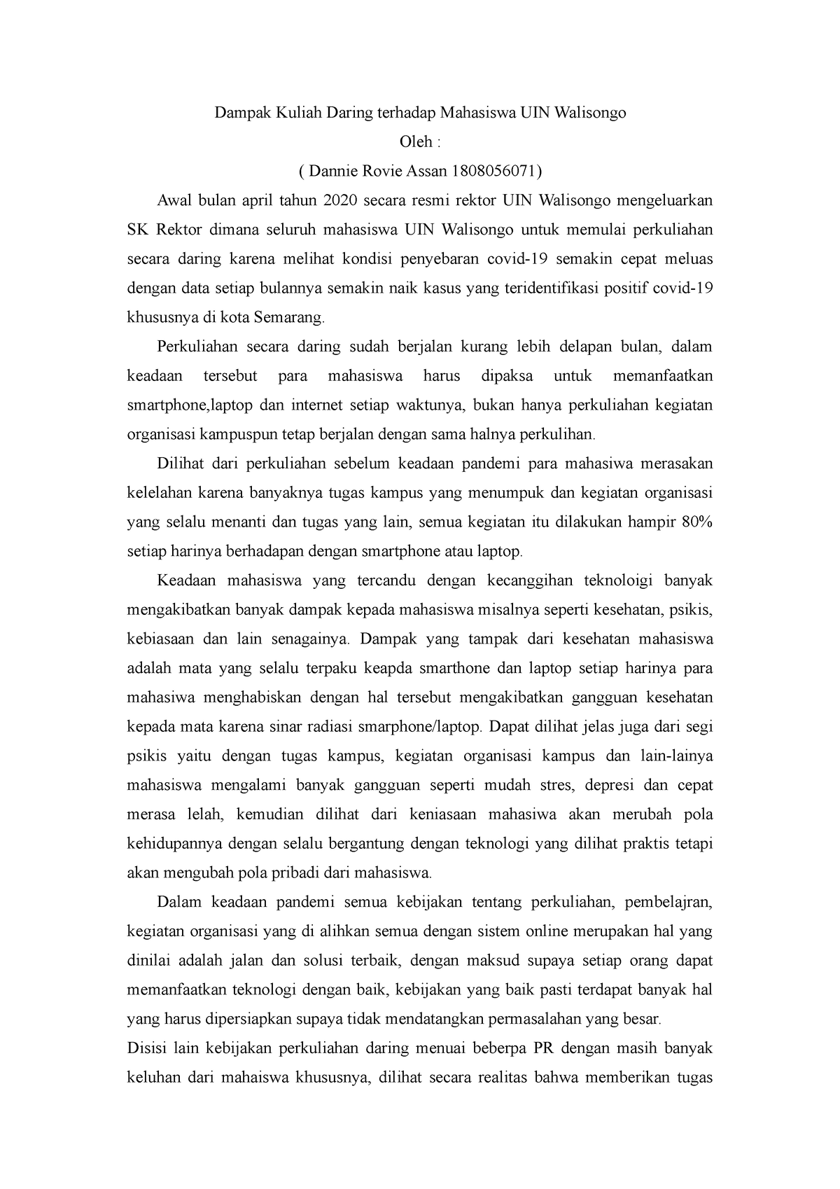 contoh essay pendidikan matematika