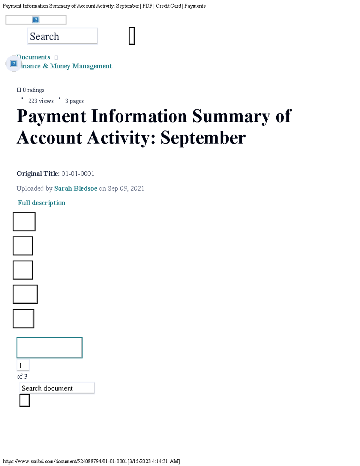 Payment Information Summary of Account Activity September PDF Credit ...