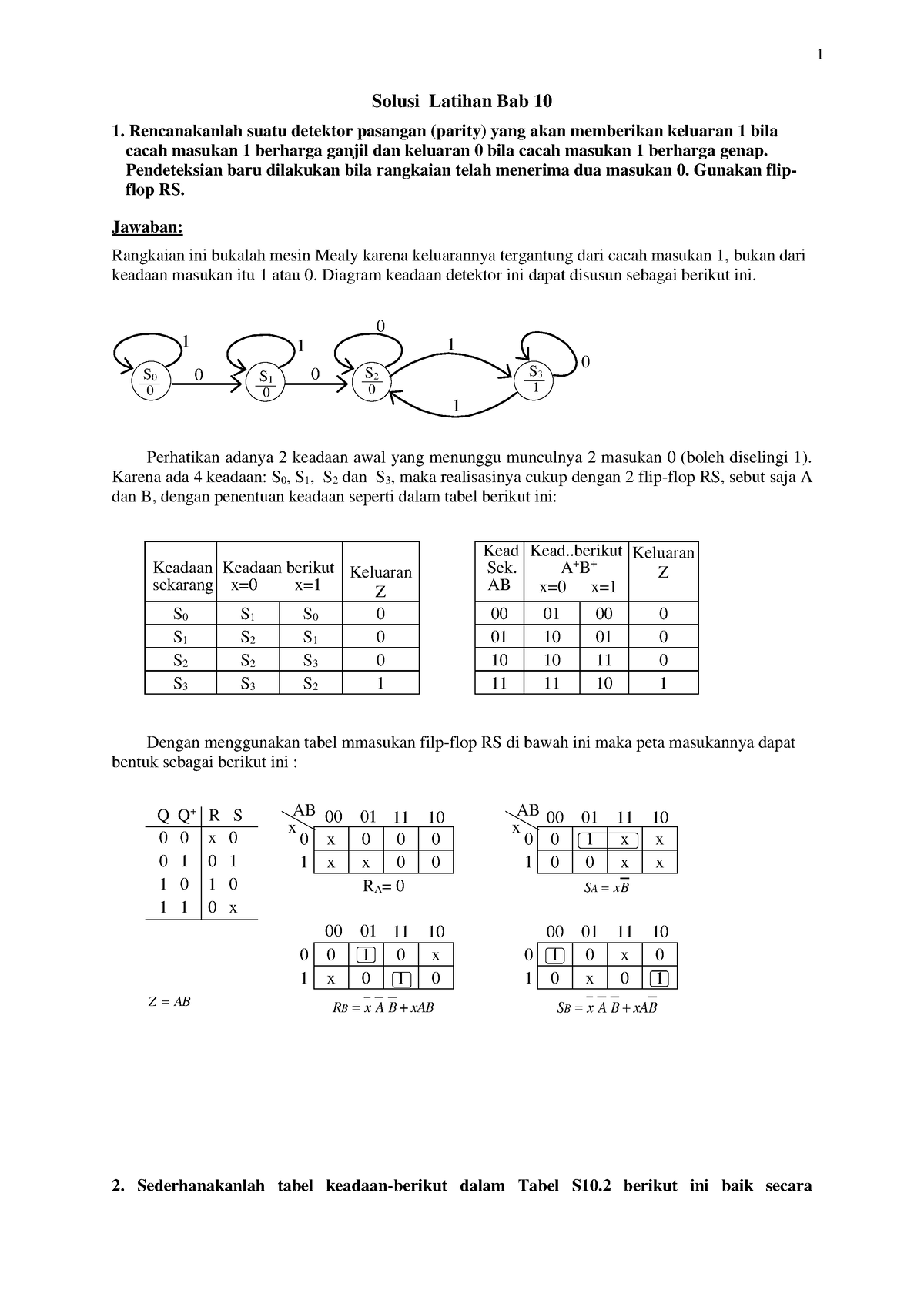 Solusi-bab10 - Solution To Chapter 10 - Solusi Latihan Bab 10 1 ...