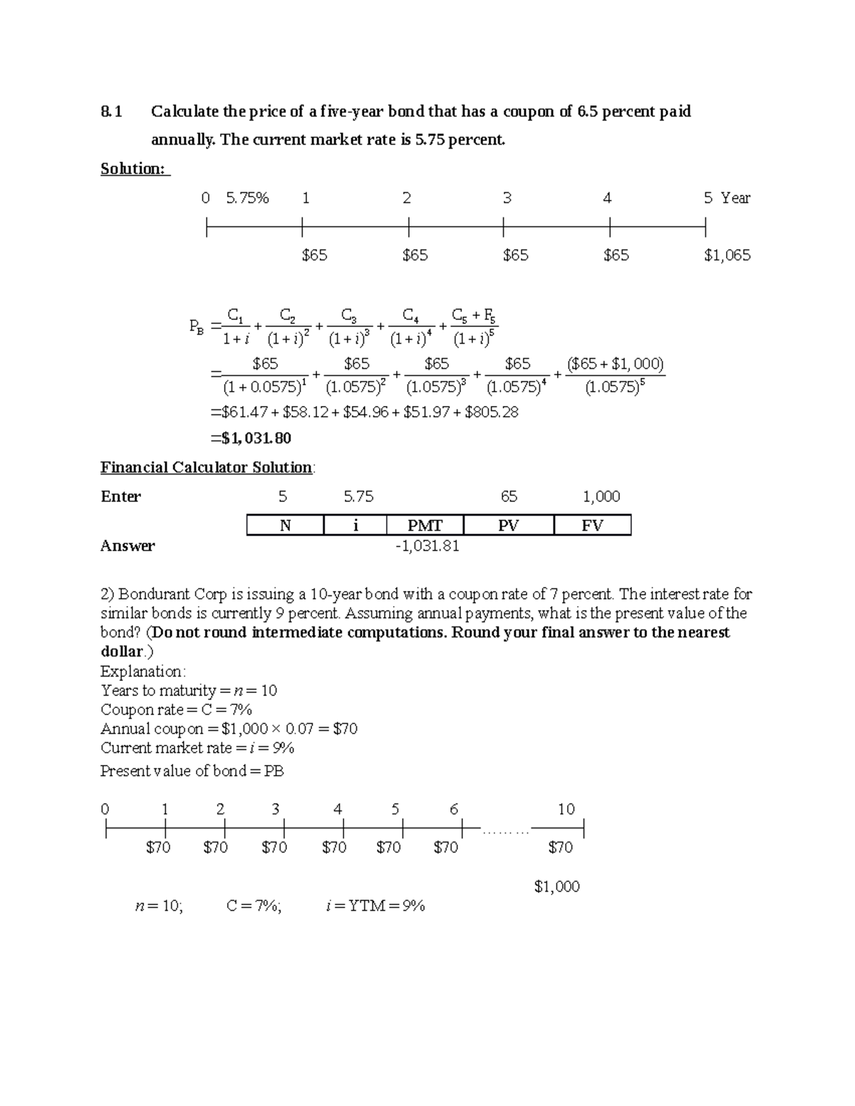 Answers Bonds Bond Bonds - FIN 300 - ASU - Studocu