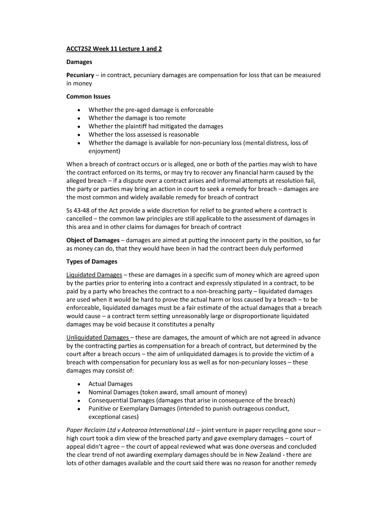 ACCT252 Week 11 Lecture 1 And 2 - ACCT252 Week 11 Lecture 1 And 2 ...