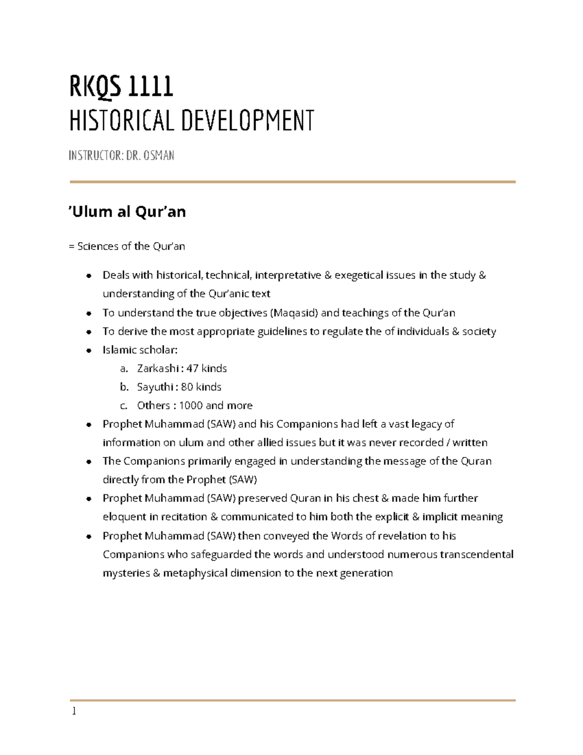 RKQS 1111 Historical Development - RKQS 1111 HISTORICAL DEVELOPMENT ...