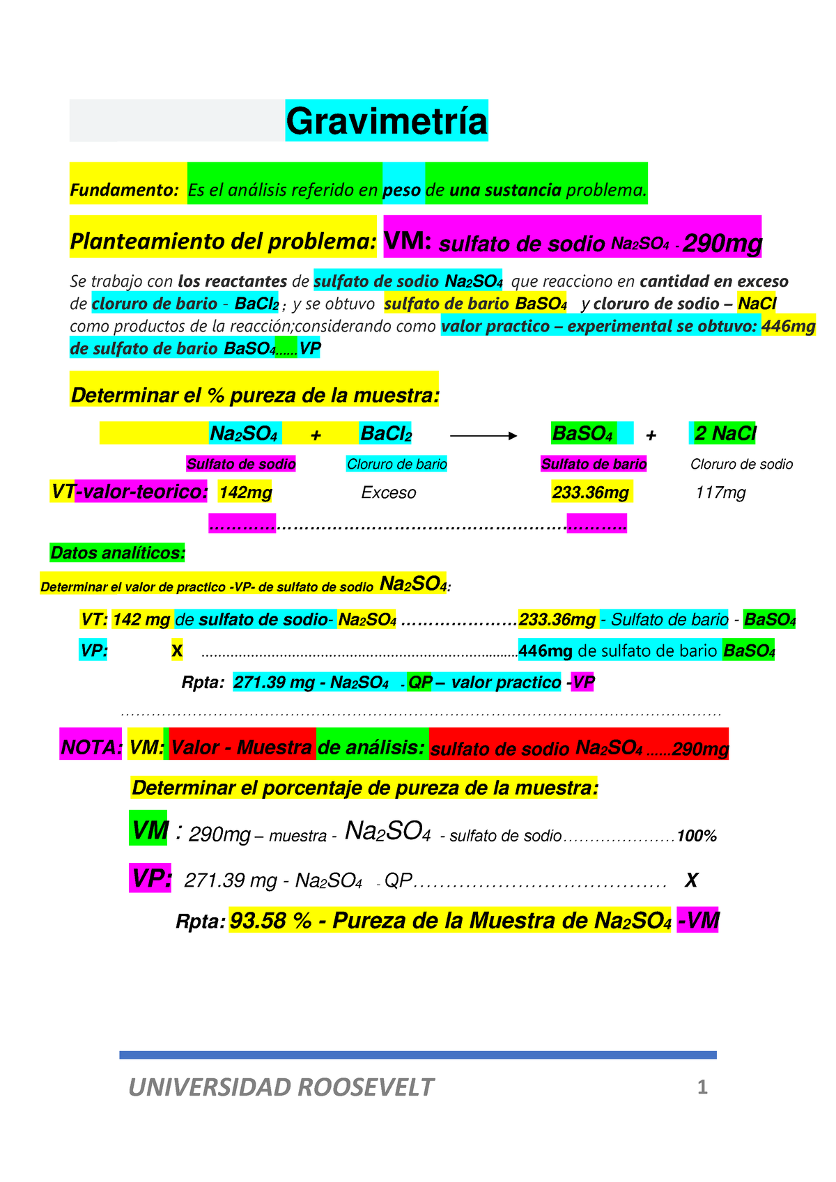 Gravimetria - Volumetria - PDF - Gravimetría Fundamento: Es El An·lisis ...