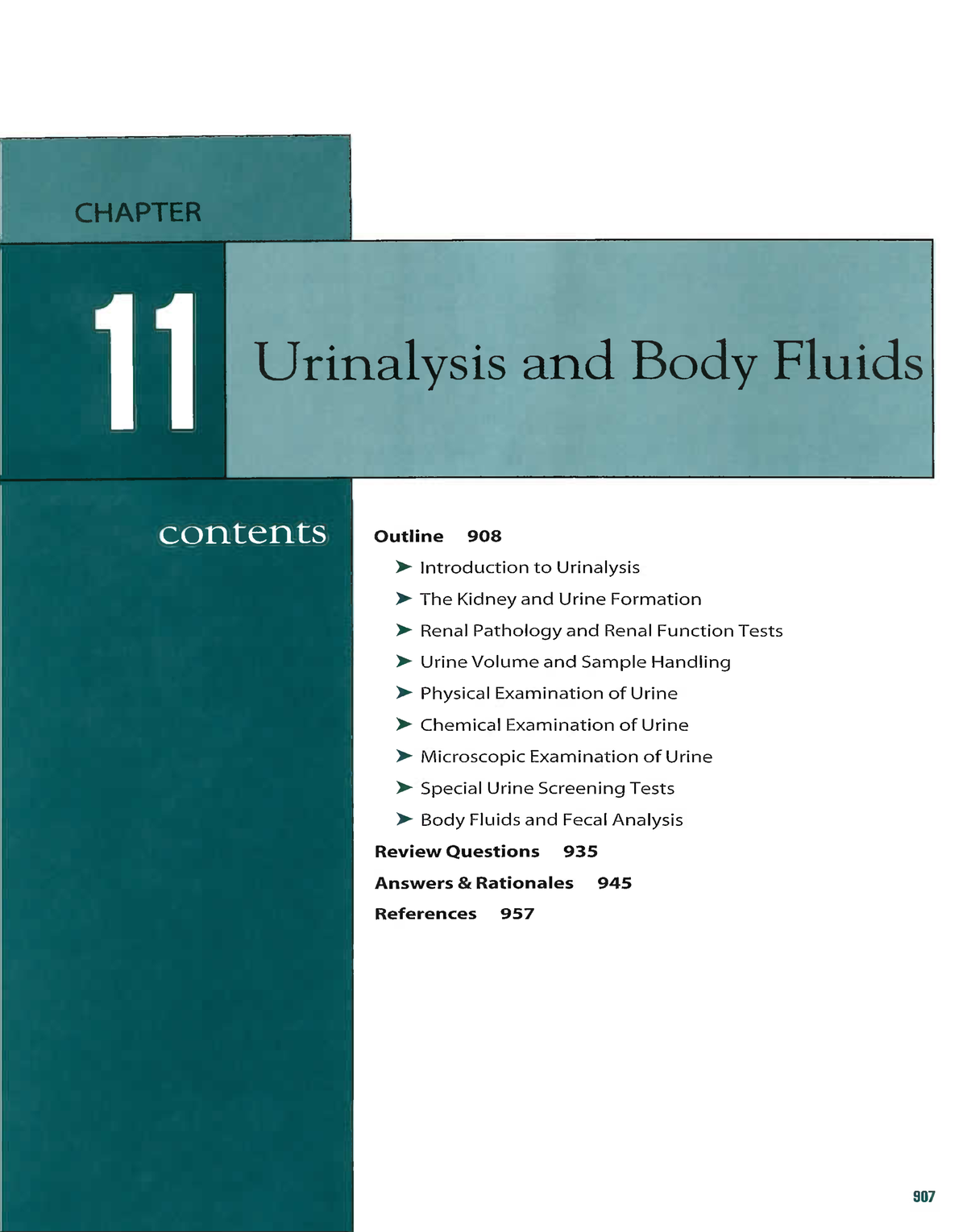 C11 Urinalysis Body Fluids - CHAPTER Urinalysis and Body Fluids Outline ...