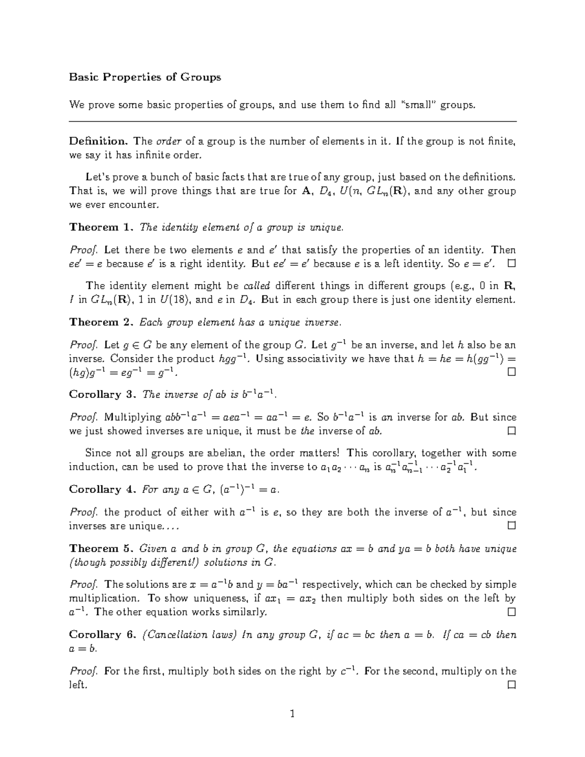 07-basic-properties-of-groups-basic-properties-of-groups-we-prove