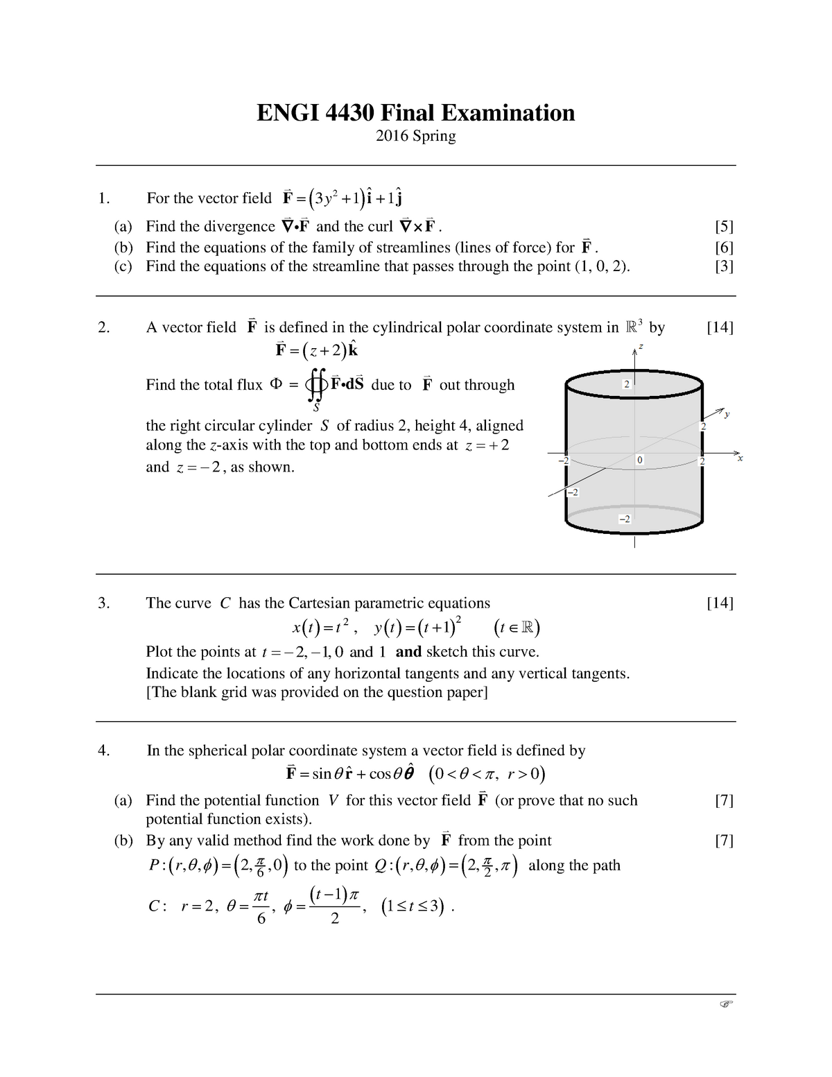 Exam 16 Questions And Answers Engi 4430 Final Examination Spring Studocu