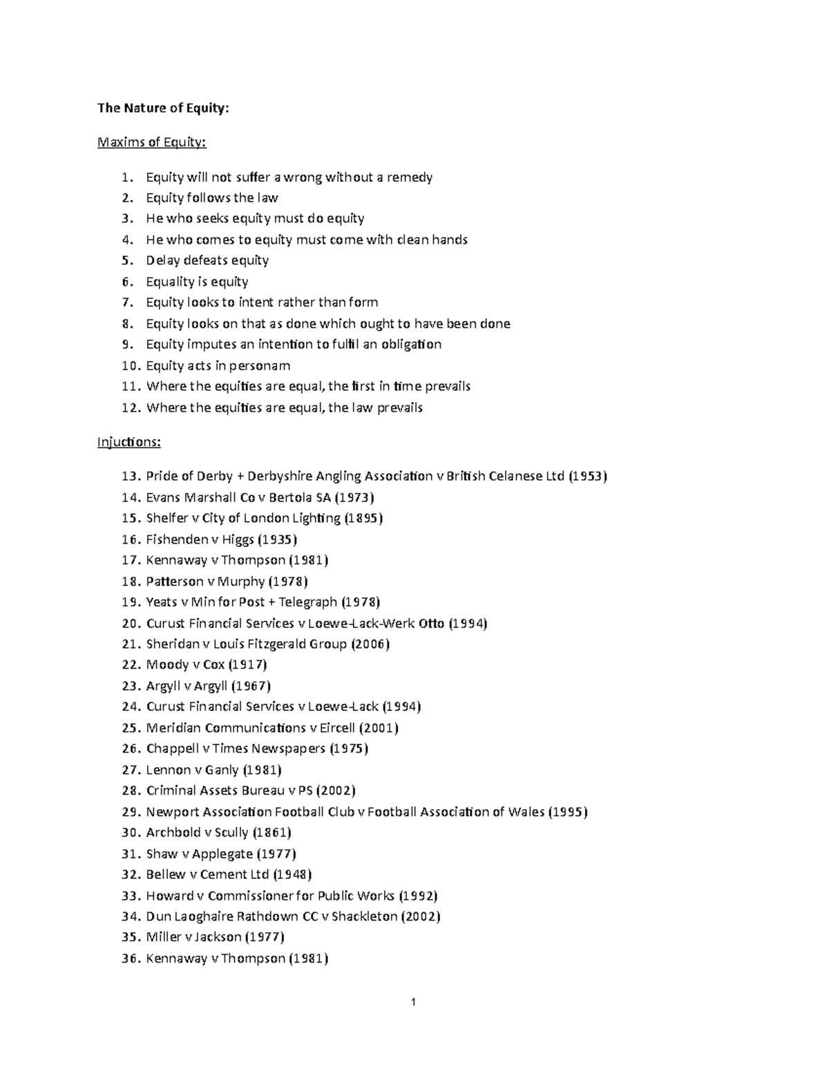 key-equity-cases-equity-law-the-nature-of-equity-maxims-of-equity