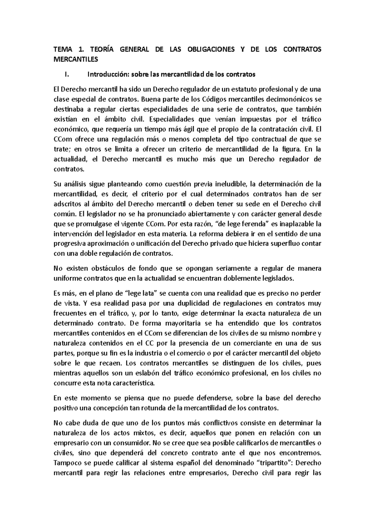 Tema 1. Teoría General De Las Obligaciones Y Contratos Mercantiles ...