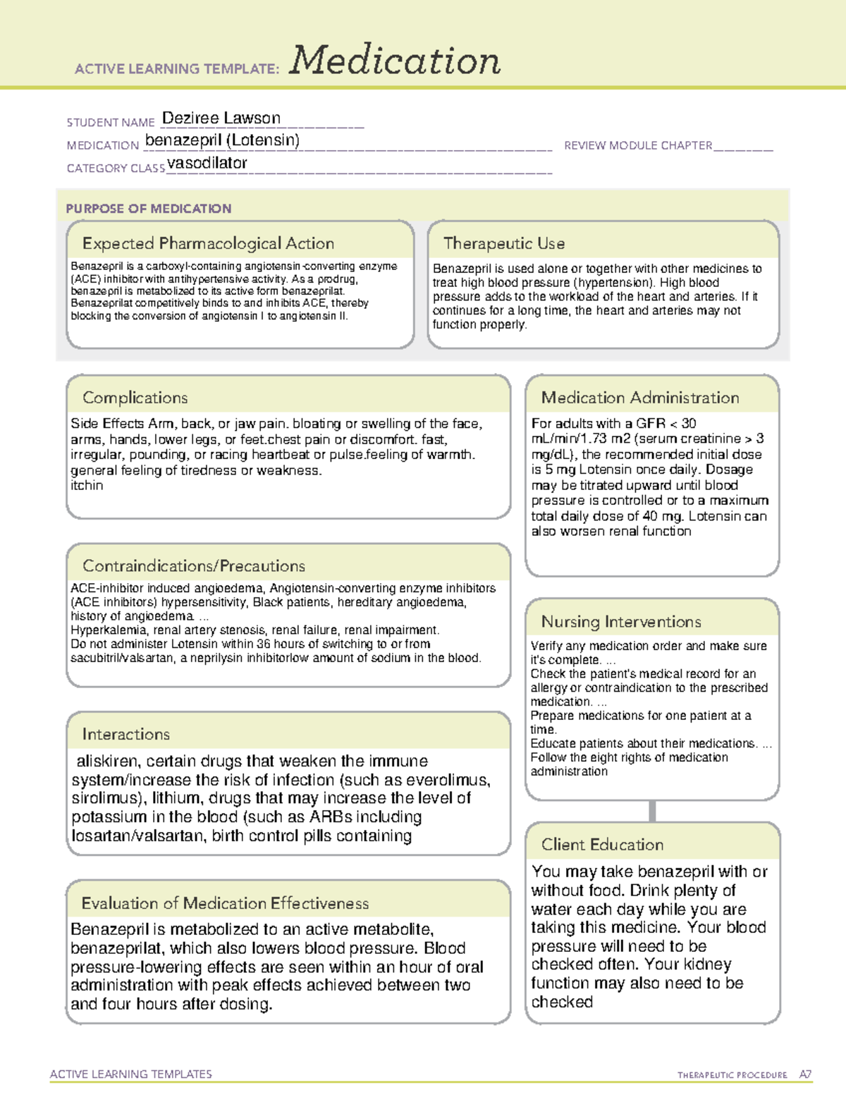 vasodilator med card vasodilator med card - ACTIVE LEARNING TEMPLATES ...