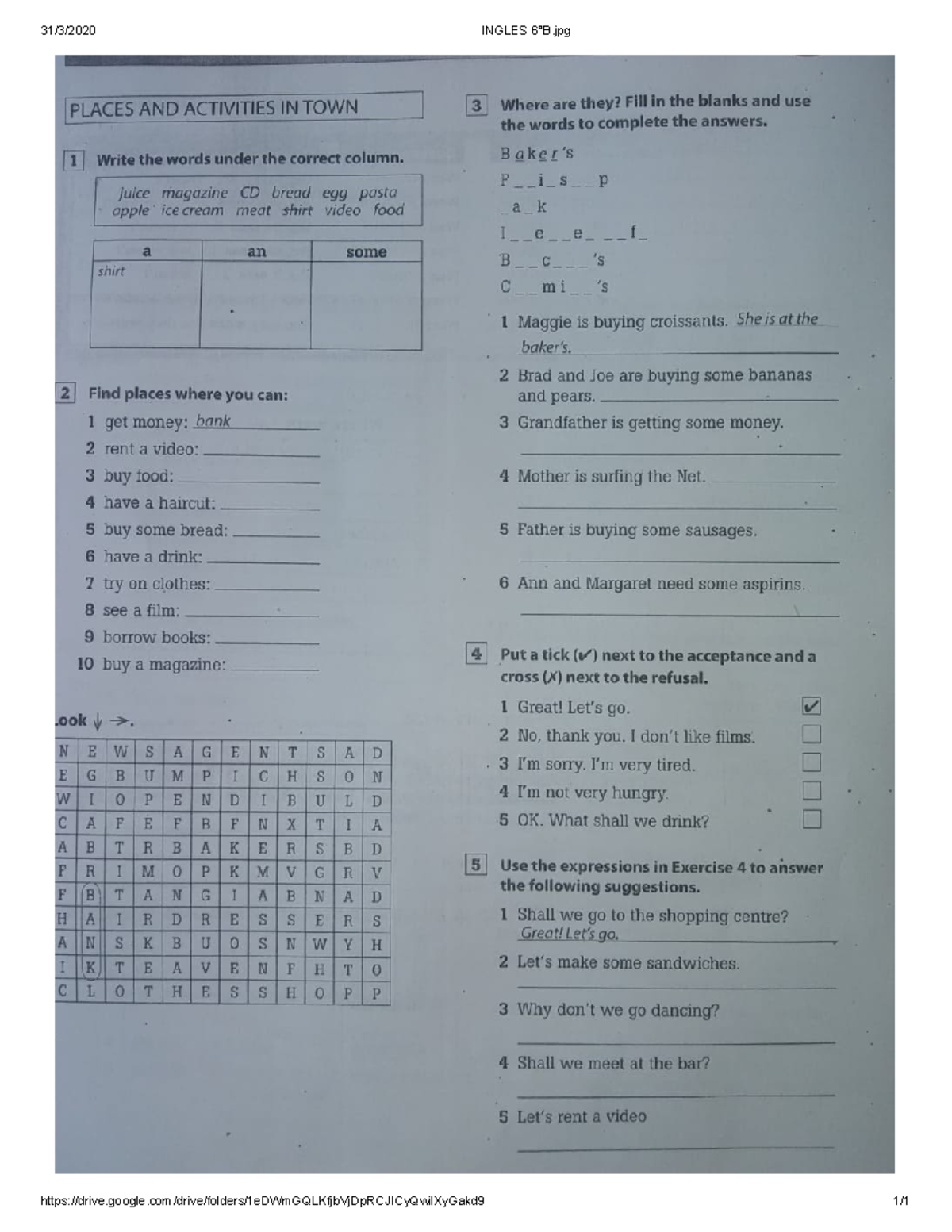 Ingles 6°B.jpg Actividad 4 - 31/3/2020 INGLES 6°B - Studocu