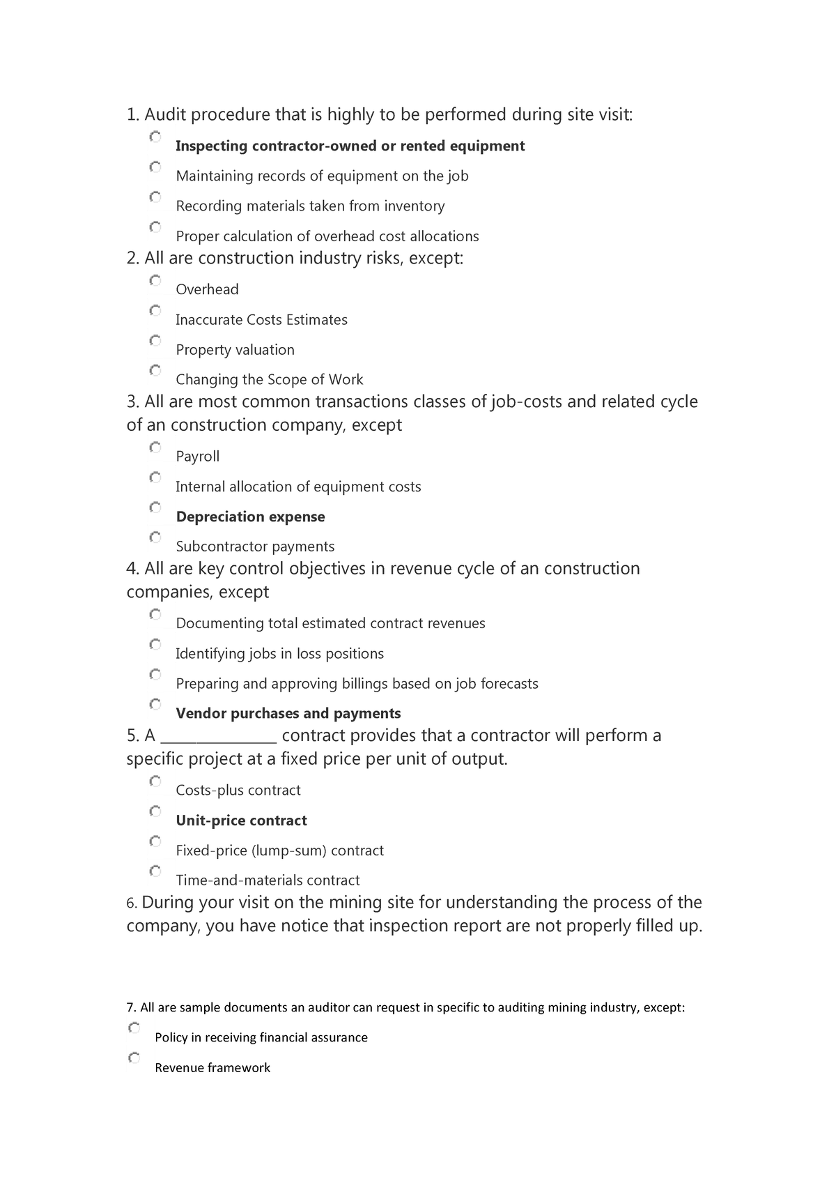 Interim - 1. Audit procedure that is highly to be performed during site ...