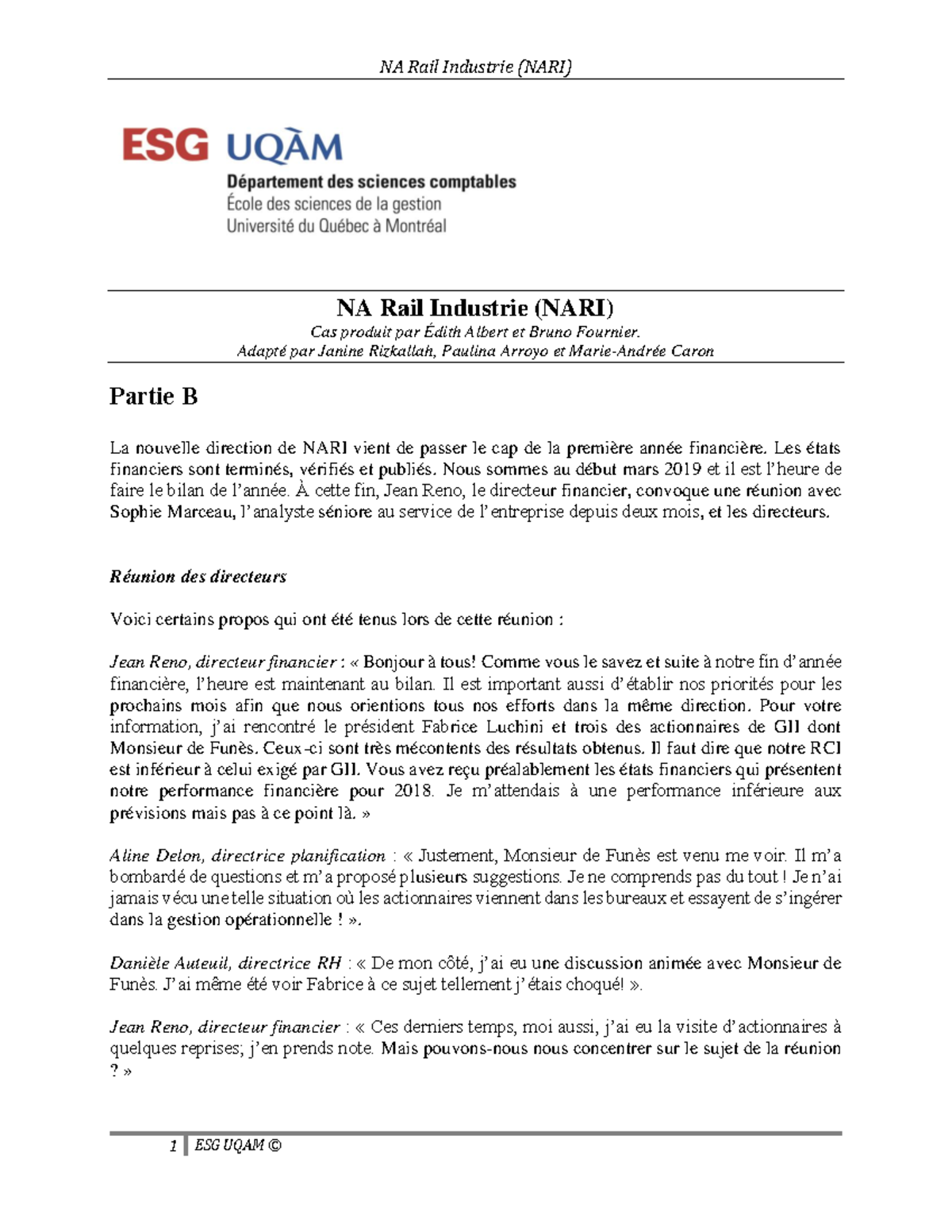 Nari VAN - pour calculer van de nari - NA Rail Industrie (NARI) Cas ...