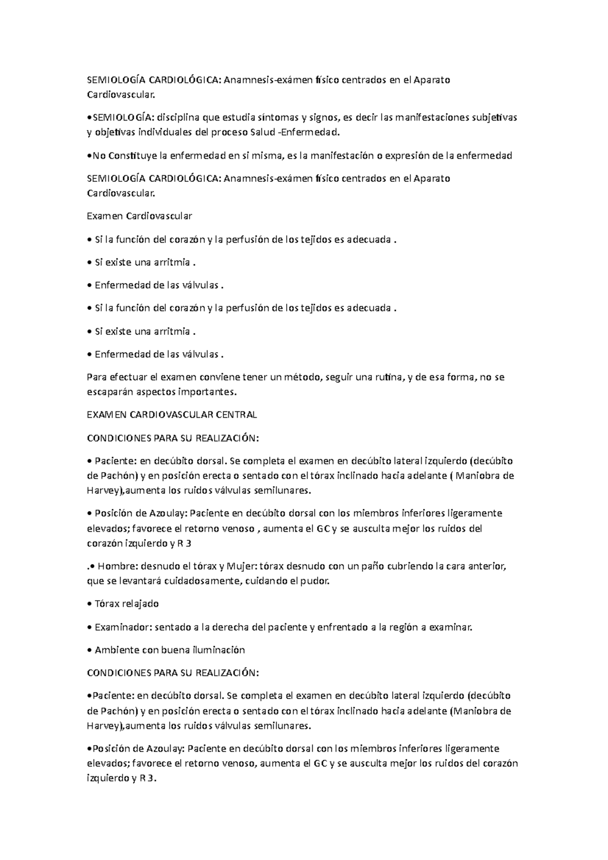 Semiología Cardiológica - SEMIOLOGÍA CARDIOLÓGICA: Anamnesis-exámen ...