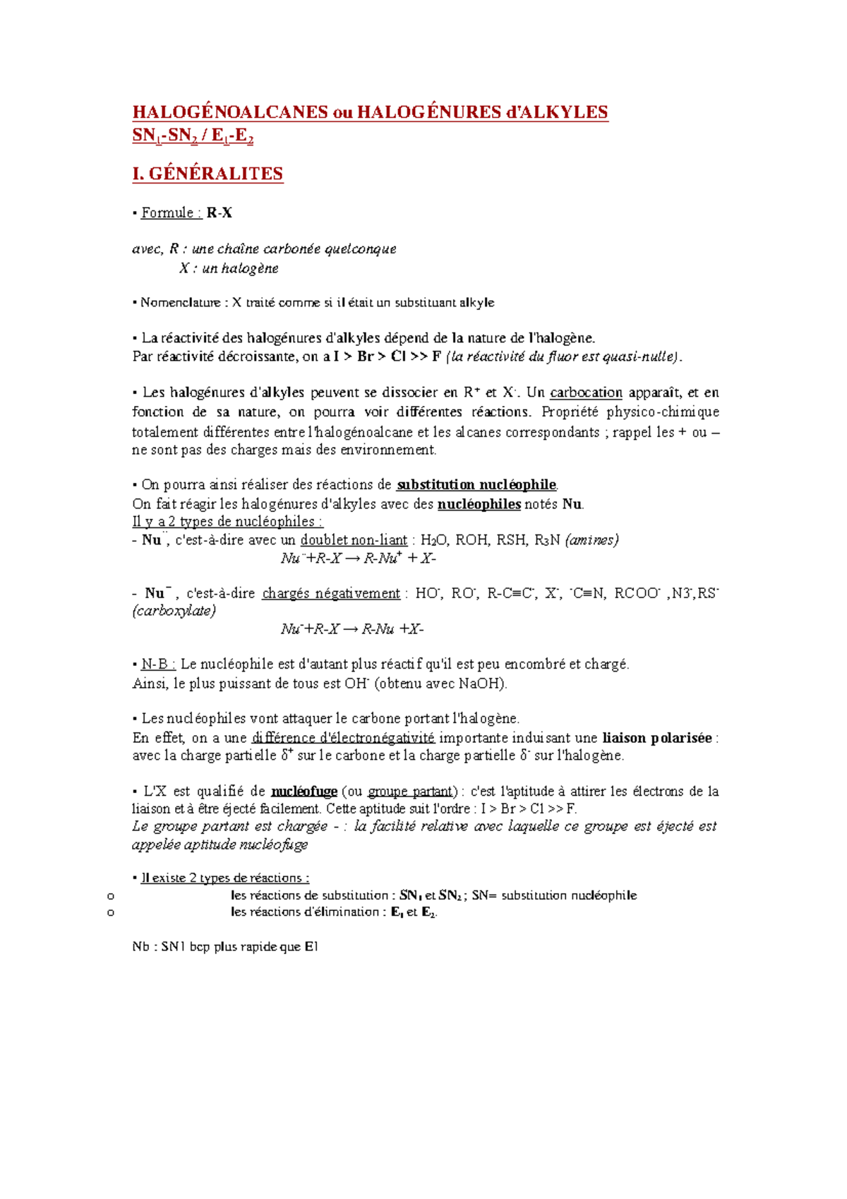 Halogénoalcanes ou Halogénures d - HALOGÉNOALCANES ou HALOGÉNURES d ...