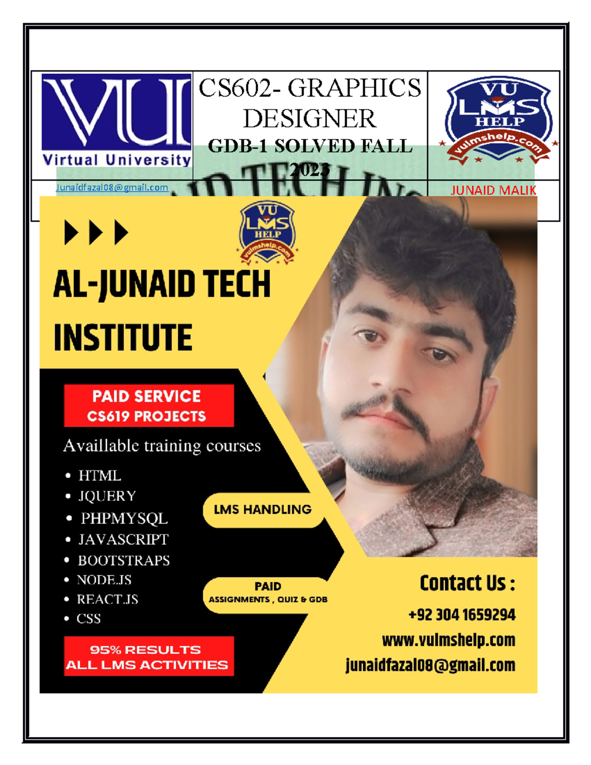 CS602 GDB IDEA Solution By Junaid - CS602- GRAPHICS DESIGNER GDB-1 ...