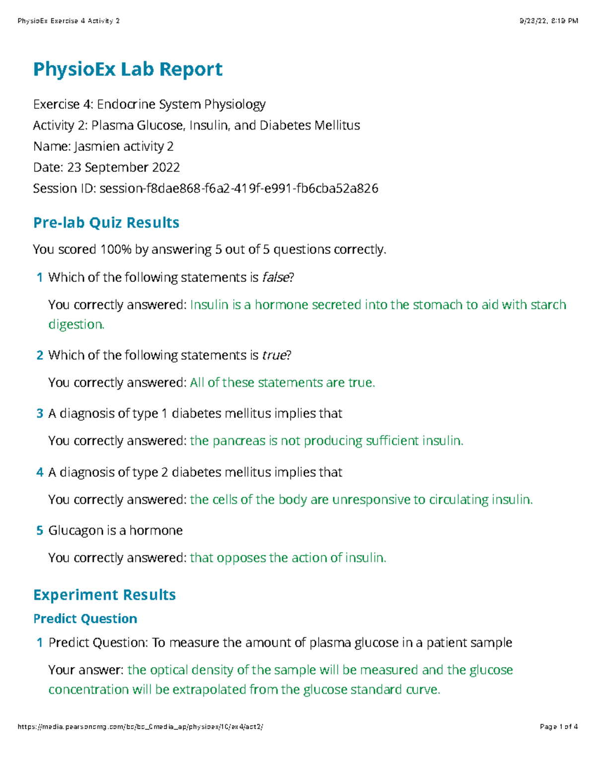 Physio Ex Exercise 4 Activity 2 - PhysioEx Lab Report Exercise 4 ...