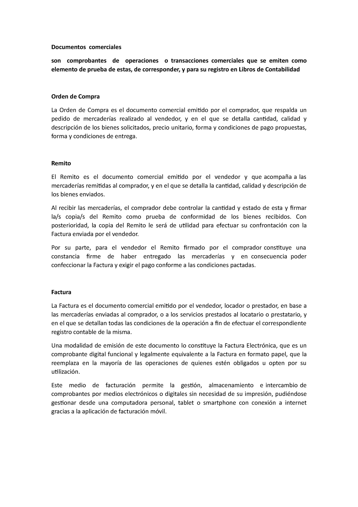 Documentos Comerciales Remito El Remito Es El Documento Comercial Emitido Por El Vendedor Y 5454