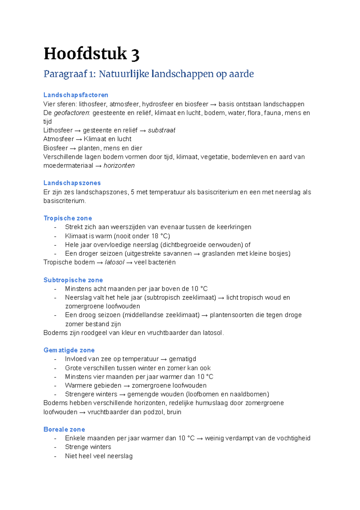 Geo - Samenvatting Hoofdstuk 3 Paragraaf 1 - Systeem Aarde - Hoofdstuk ...