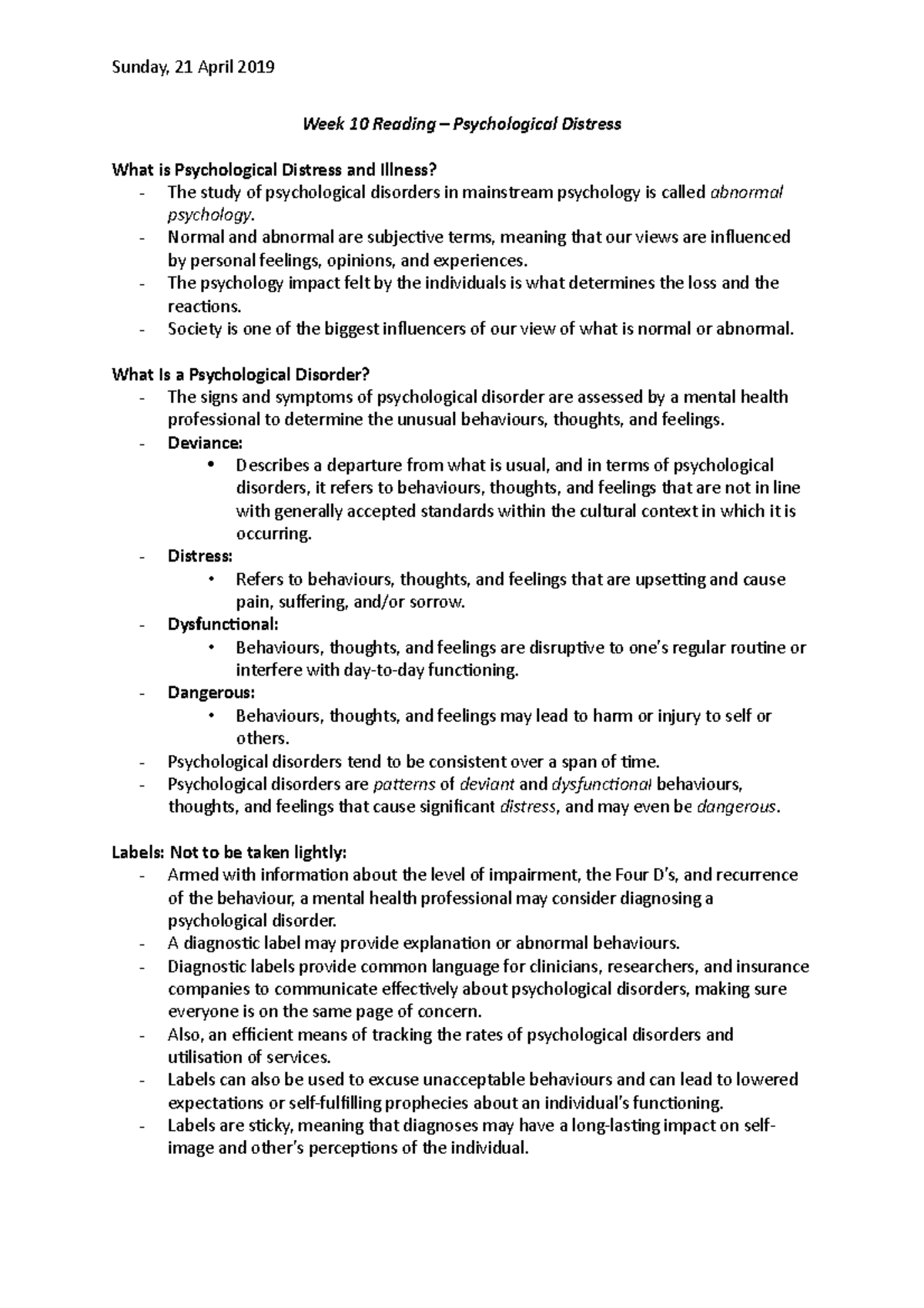 Week 10 Reading - Chapter 10 of textbook summarised and is relevant to ...