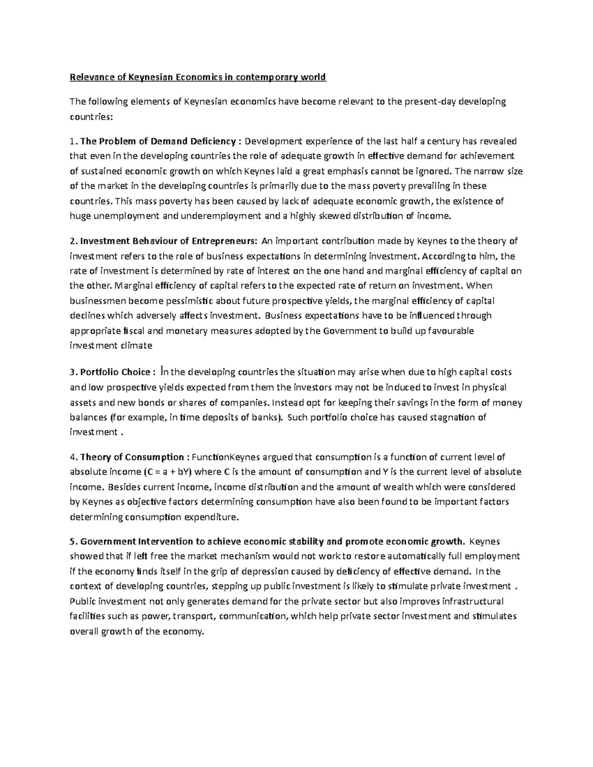 Keynes - SYLLABUS INCLUDED STUDY MATERIAL - Relevance of Keynesian ...