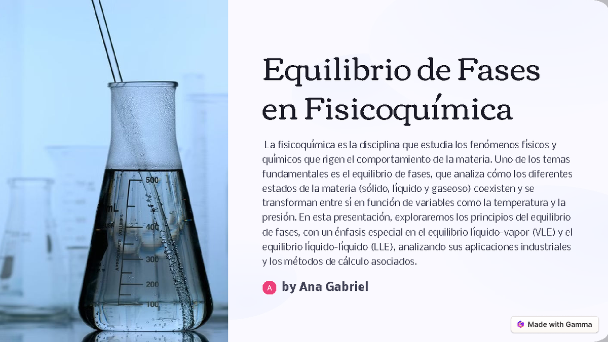 Equilibrio de Fases en Fisicoquimica - Equilibrio de Fases en