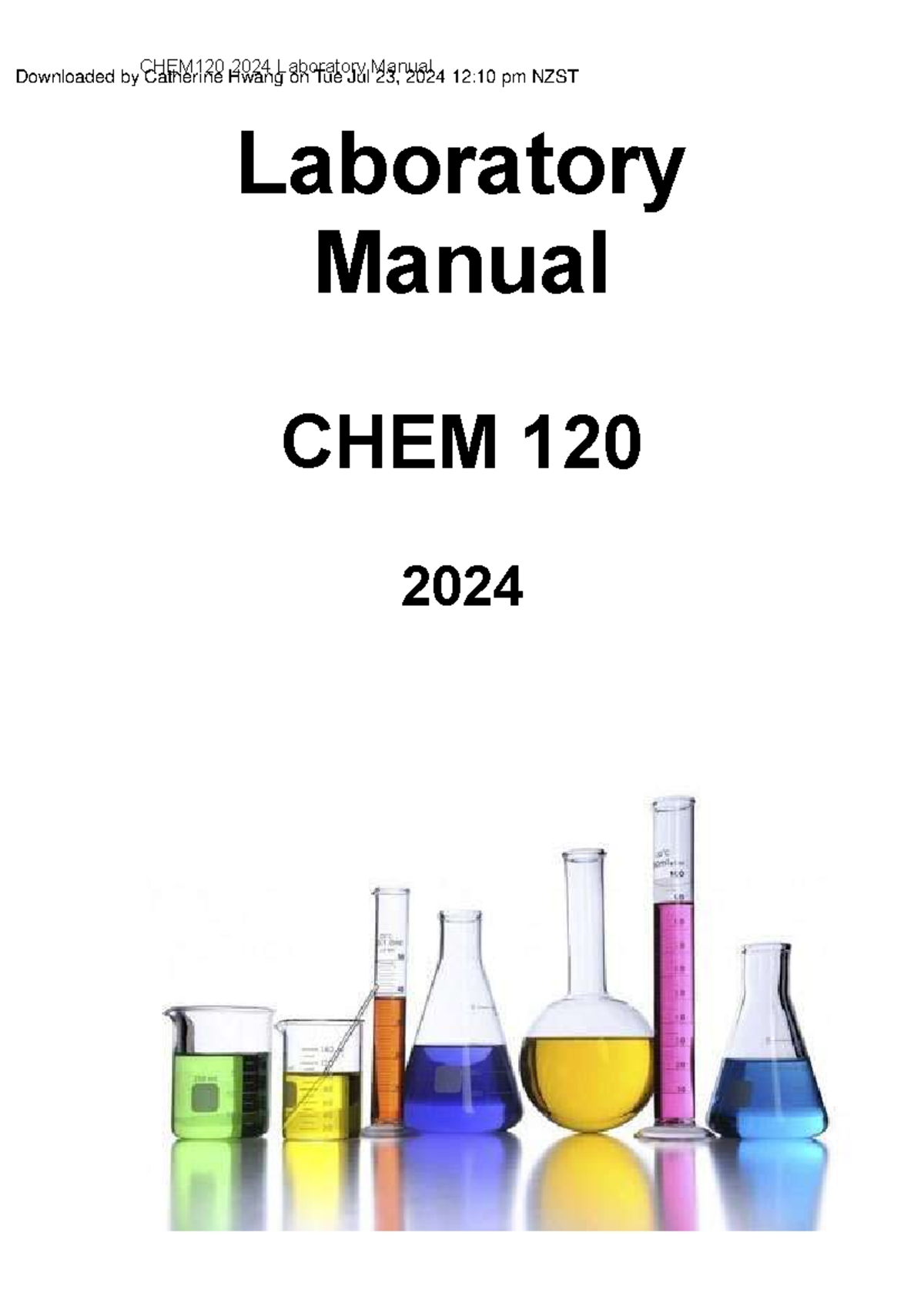 CHEM120 2024 S2 Lab Manual - Laboratory Manual CHEM 120 2024 Downloaded ...