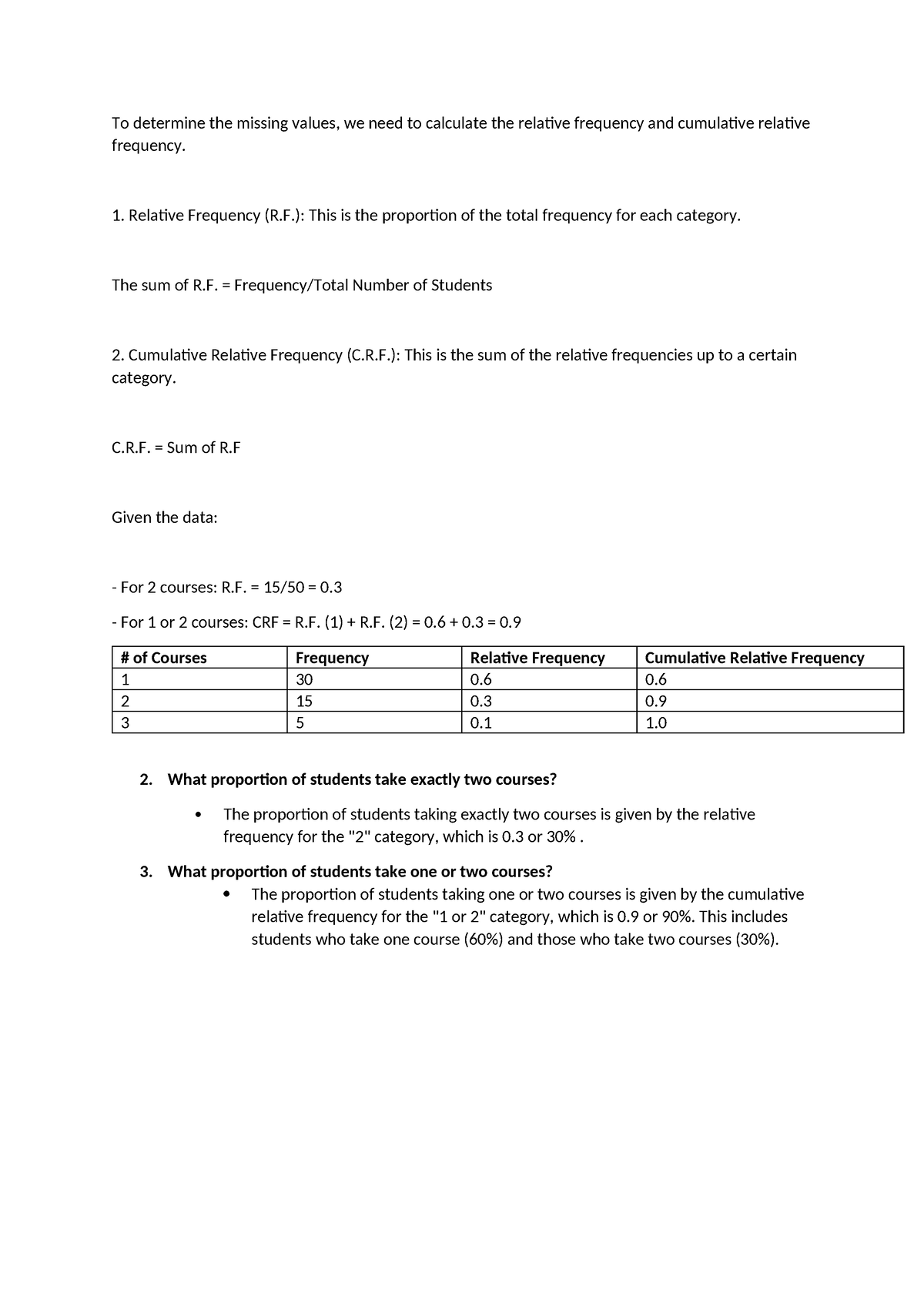 Uopeople - work done - To determine the missing values, we need to ...