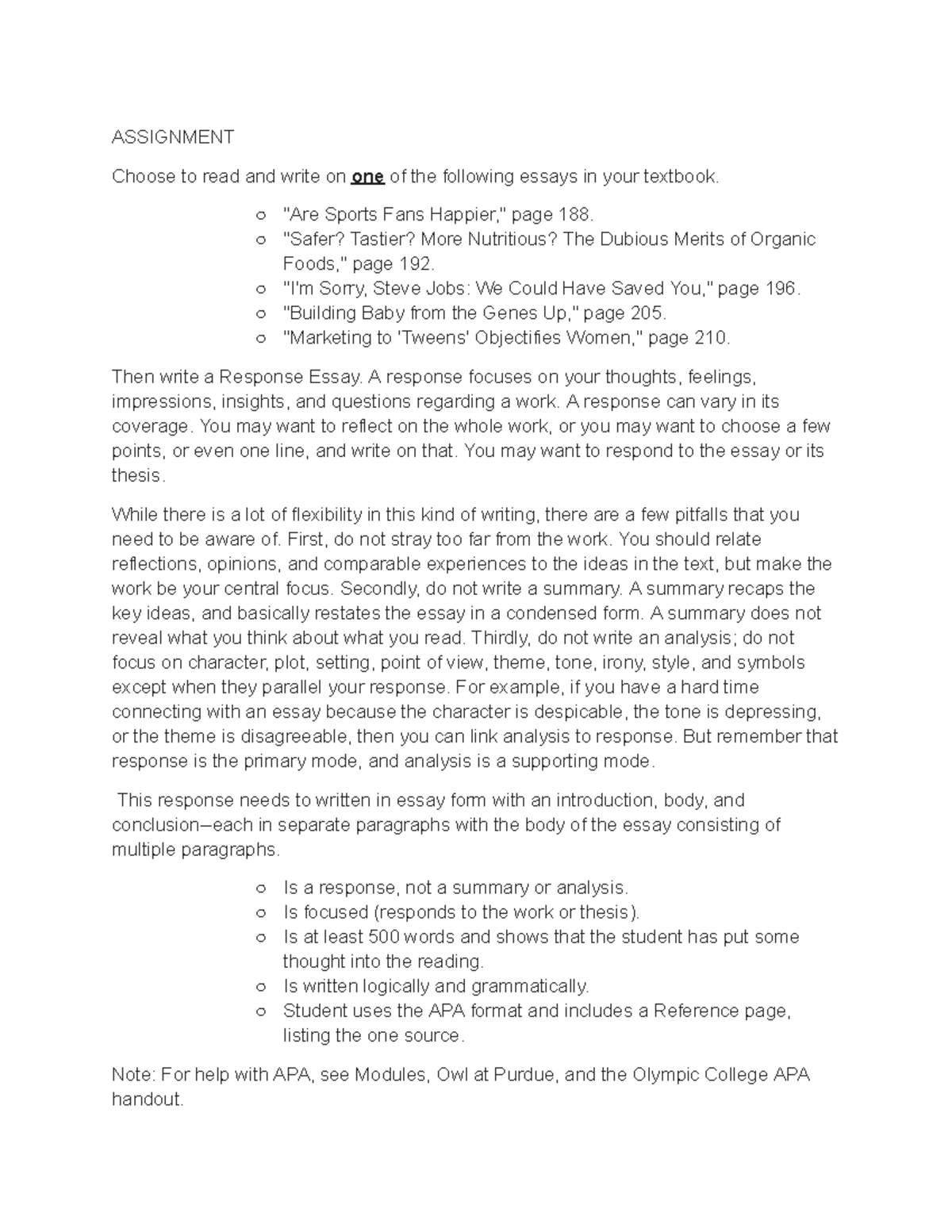 google docs assignments for middle school