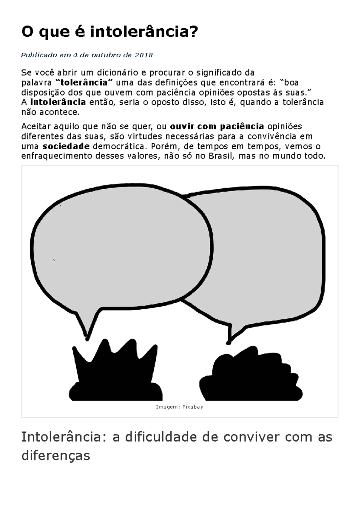 1 1 Intolerância você sabe o que é isso Confira nesse texto - O que é ...