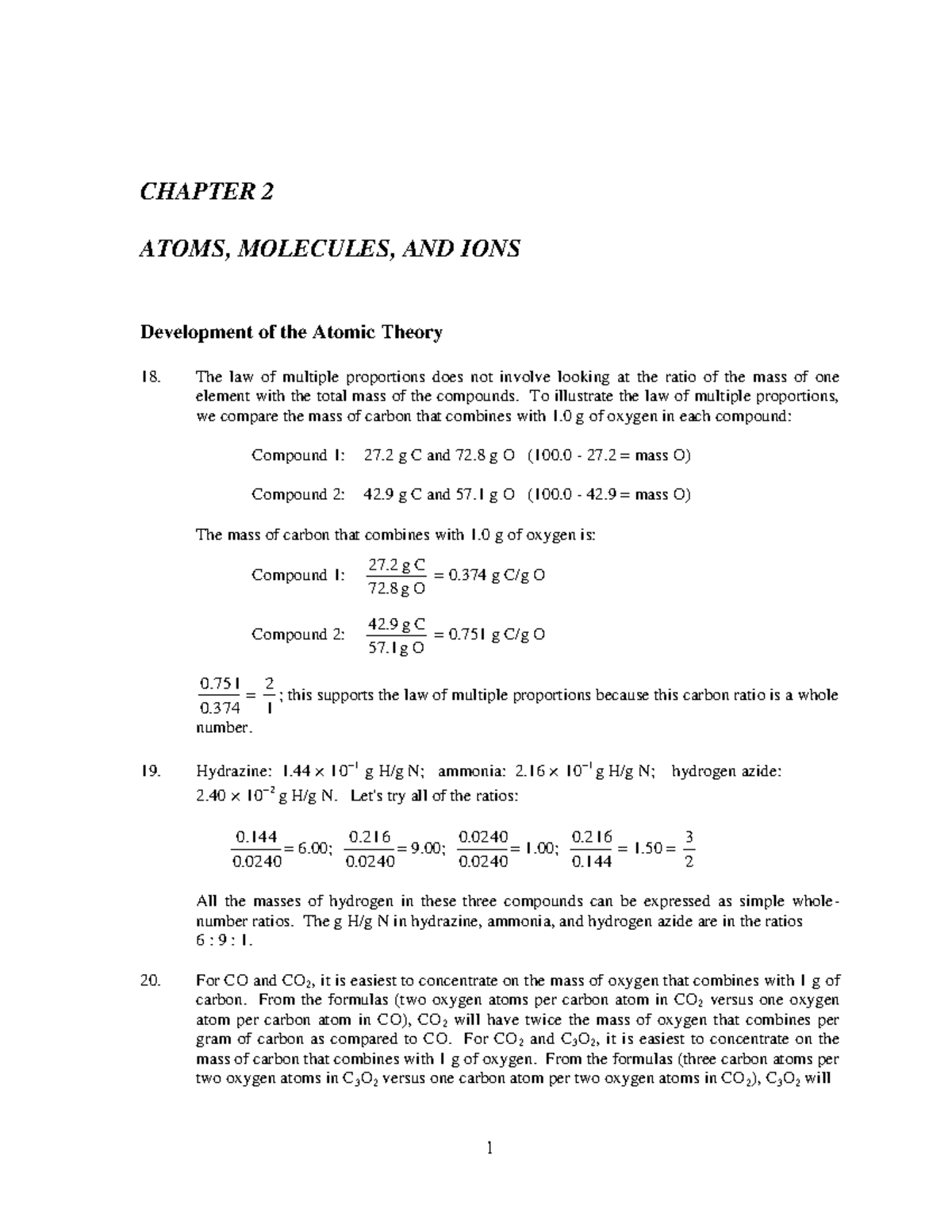 Development Of The Atomic Theory Answer Key