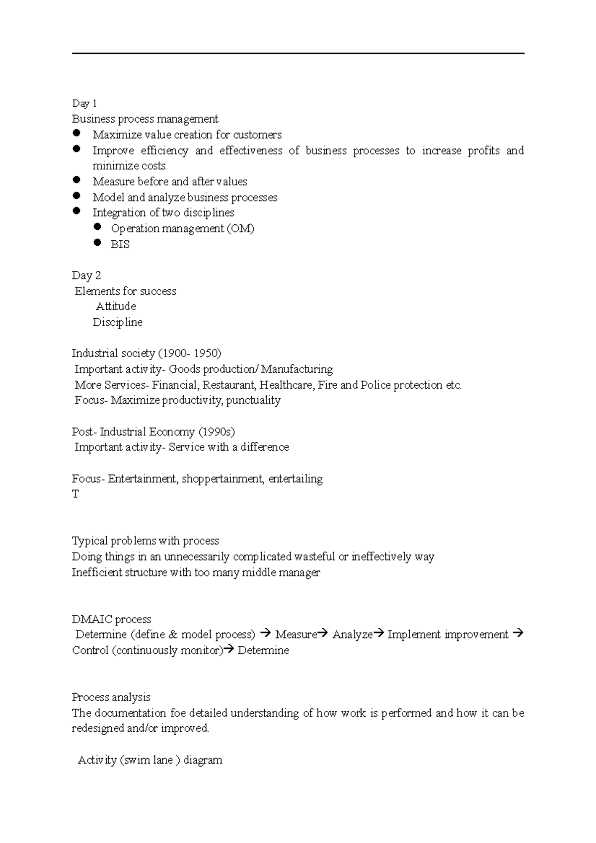 Business process management - Day 1 Business process management ...